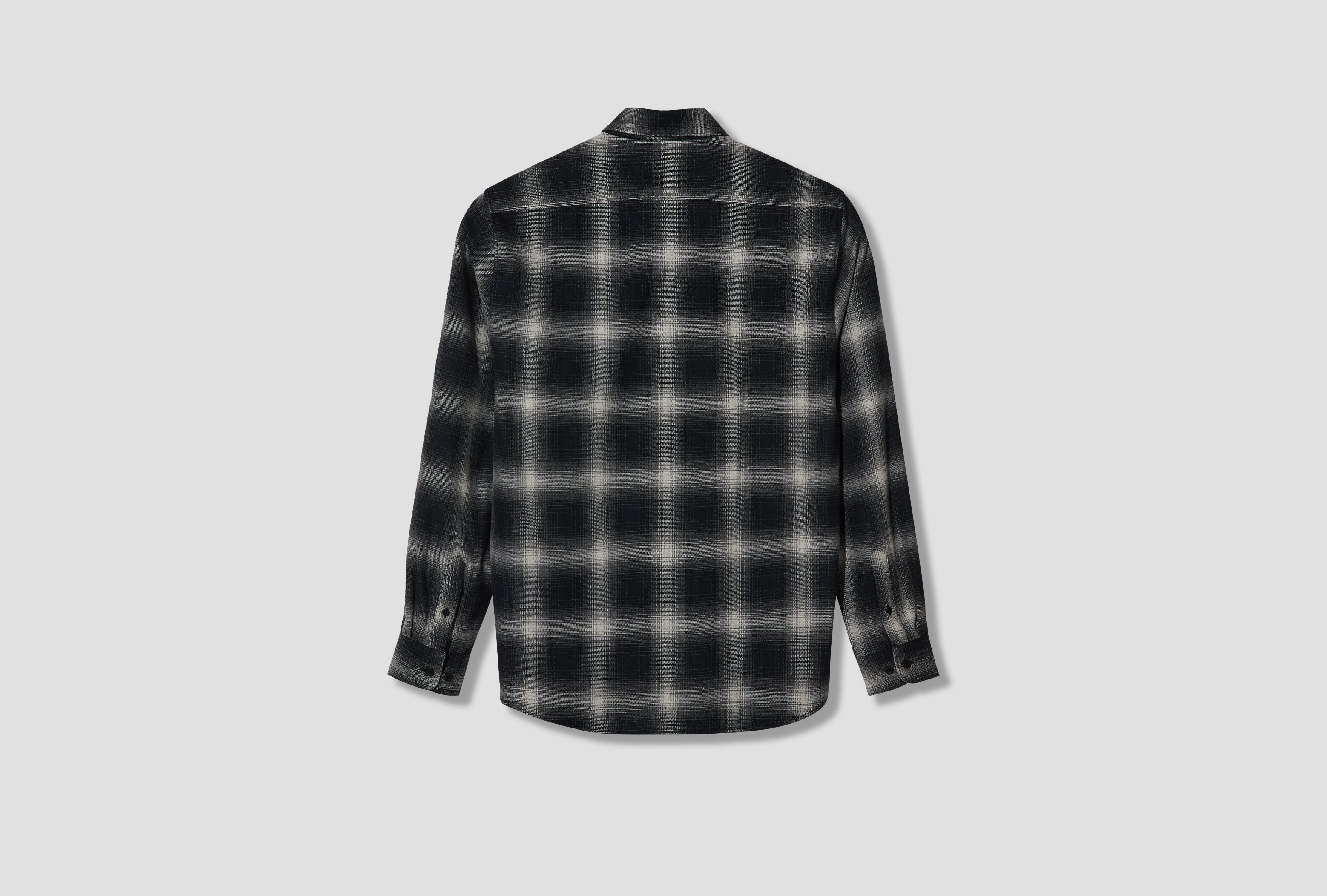 BUTTON DOWN FLANNEL SHIRT MSHT2131C Black