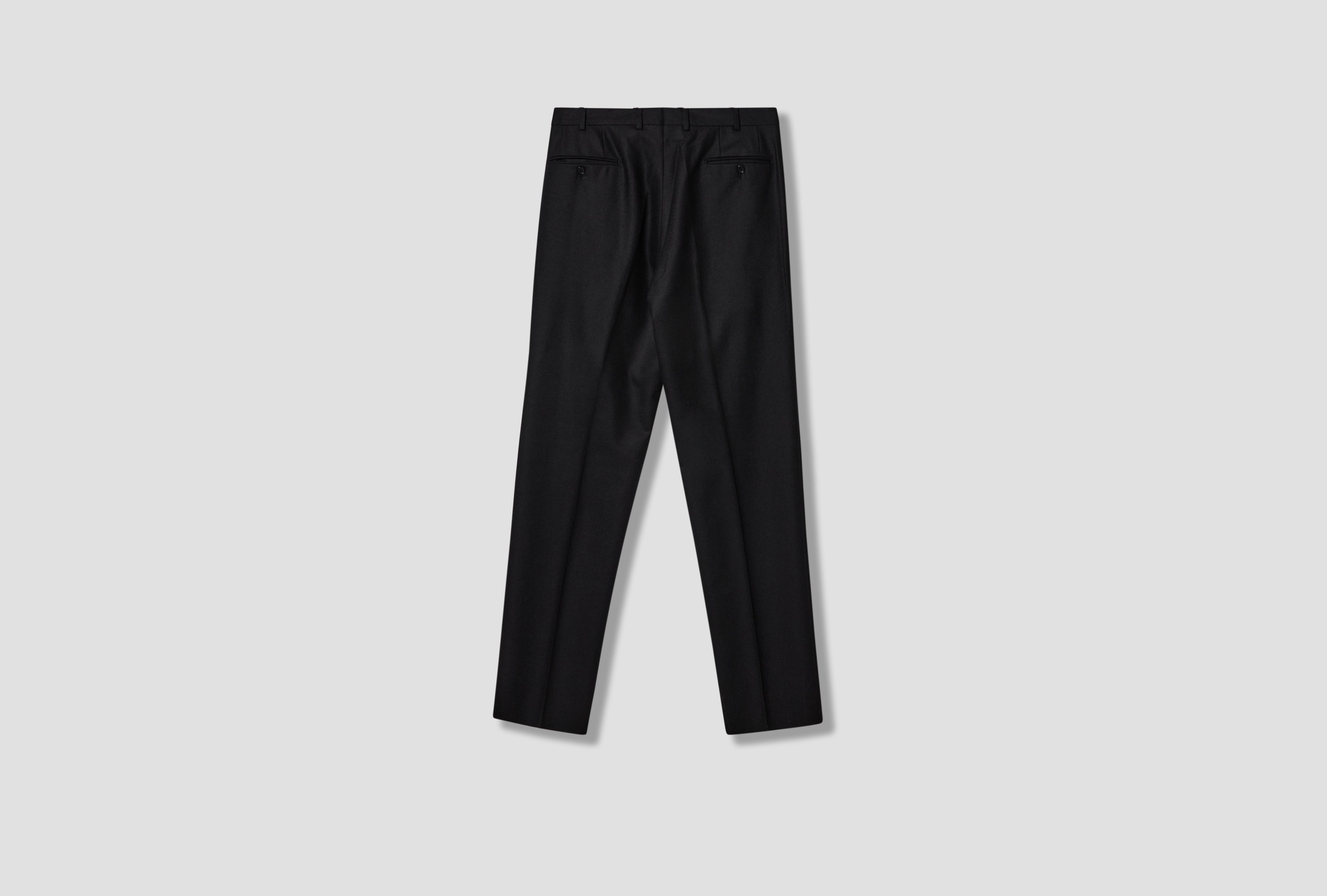 DOUBLE PLEAT FLANNEL TROUSERS CL102 Black