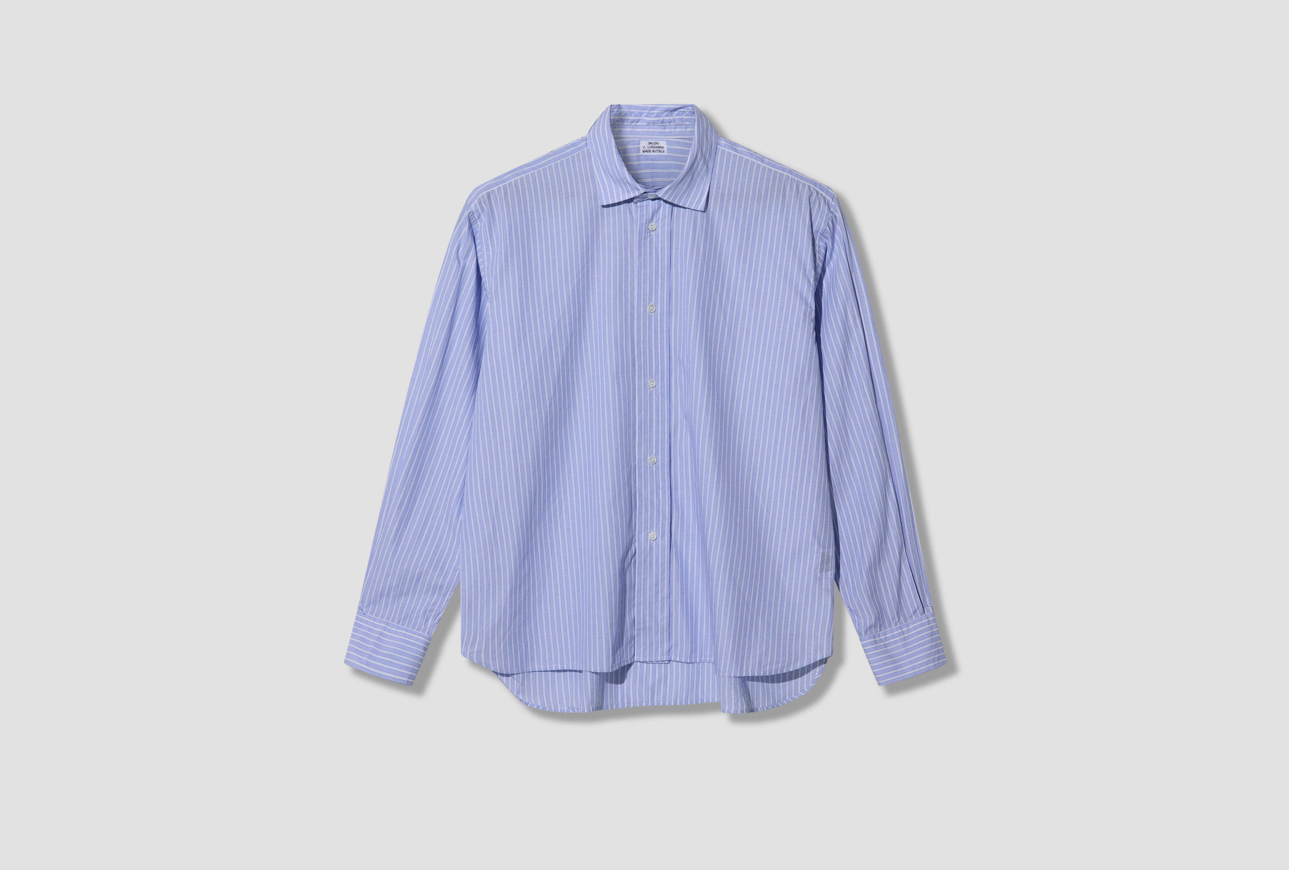 DOUBLE COLLAR SHIRT - CLEAR BLUE STRIPE CL504