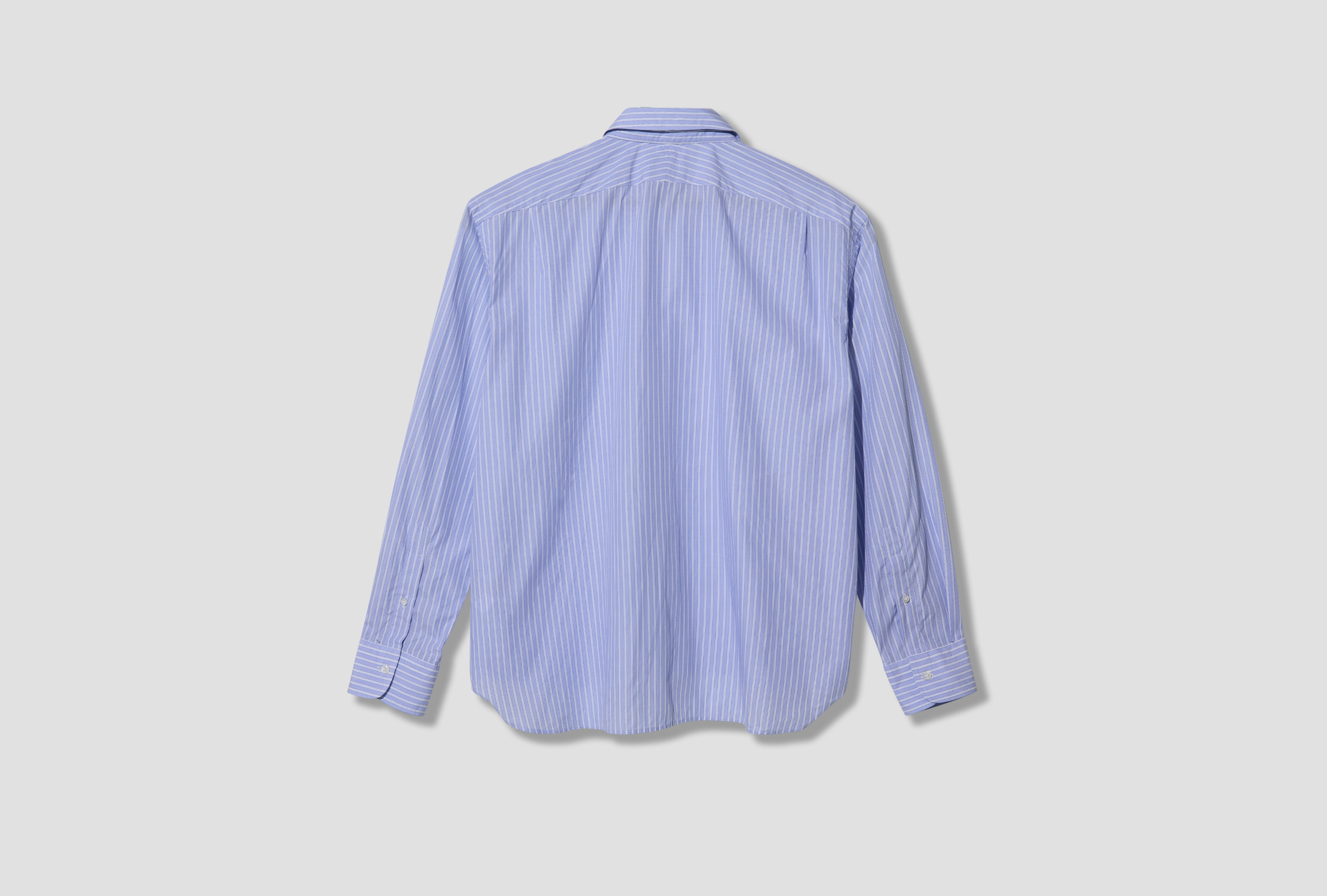 DOUBLE COLLAR SHIRT - CLEAR BLUE STRIPE CL504