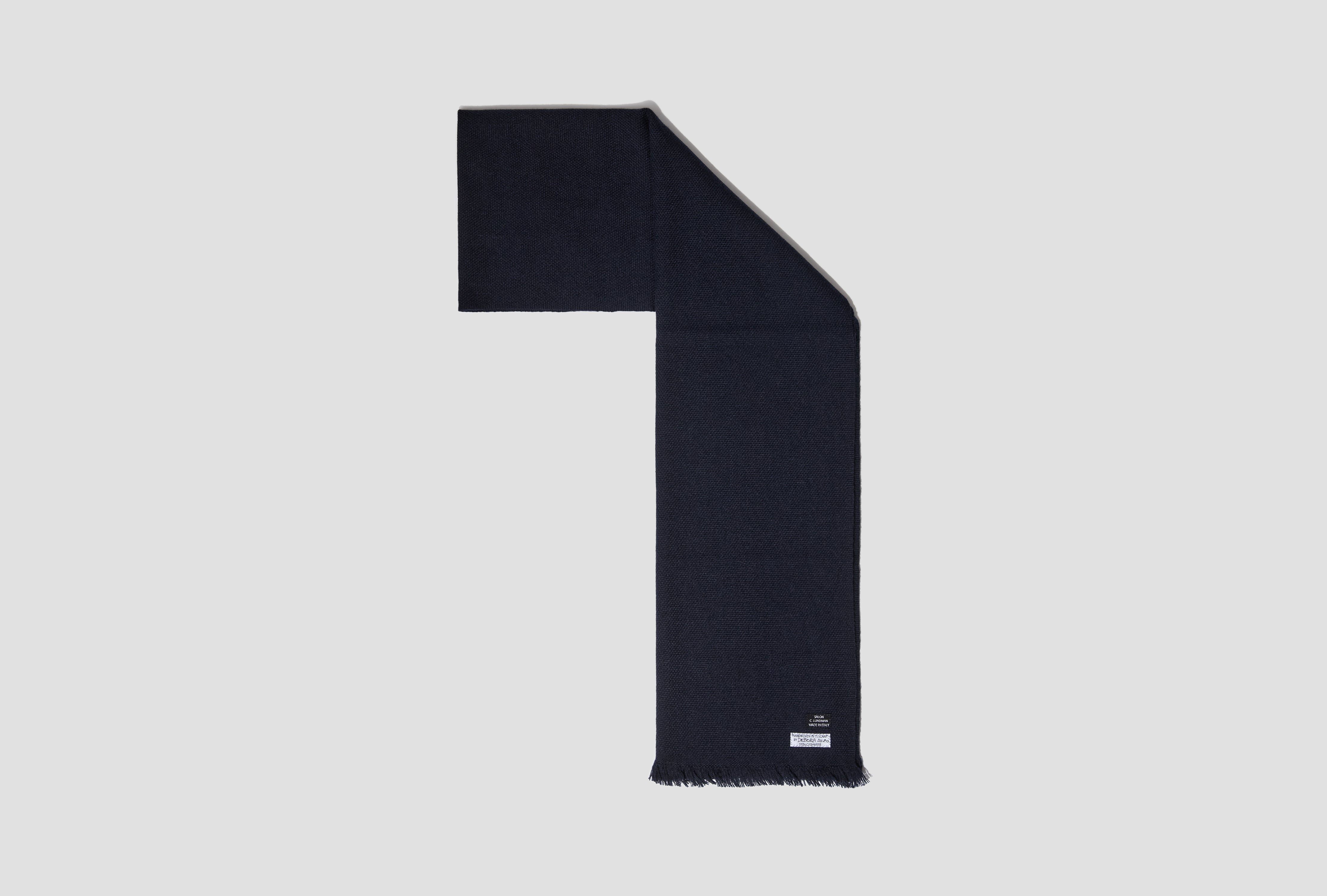 HANDWOVEN CASHMERE SCARF CL626 Navy