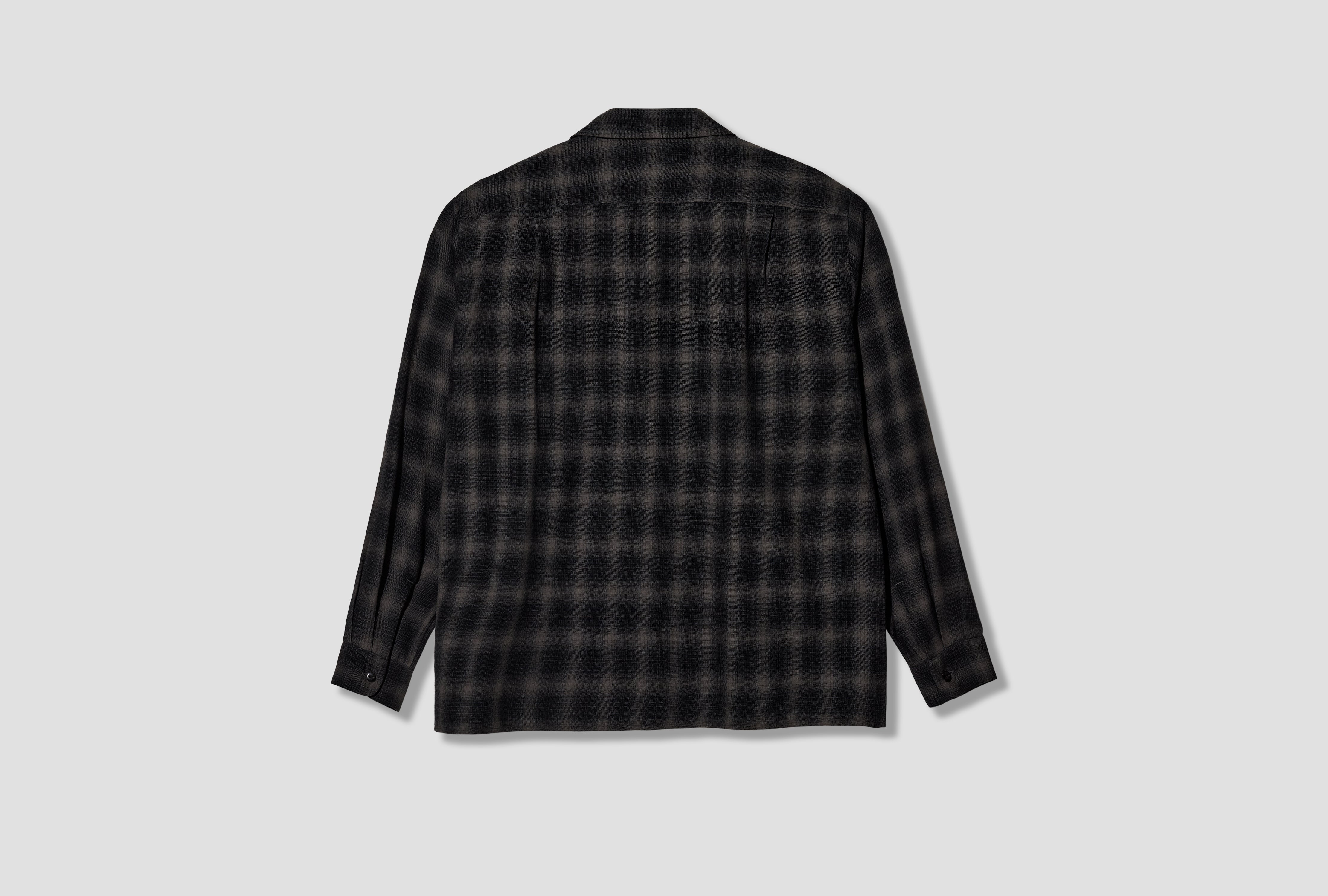 C.HUFFAM - S140'S OMBRE CHECK LODGE SHIRT NN-1303Y18 Charcoal