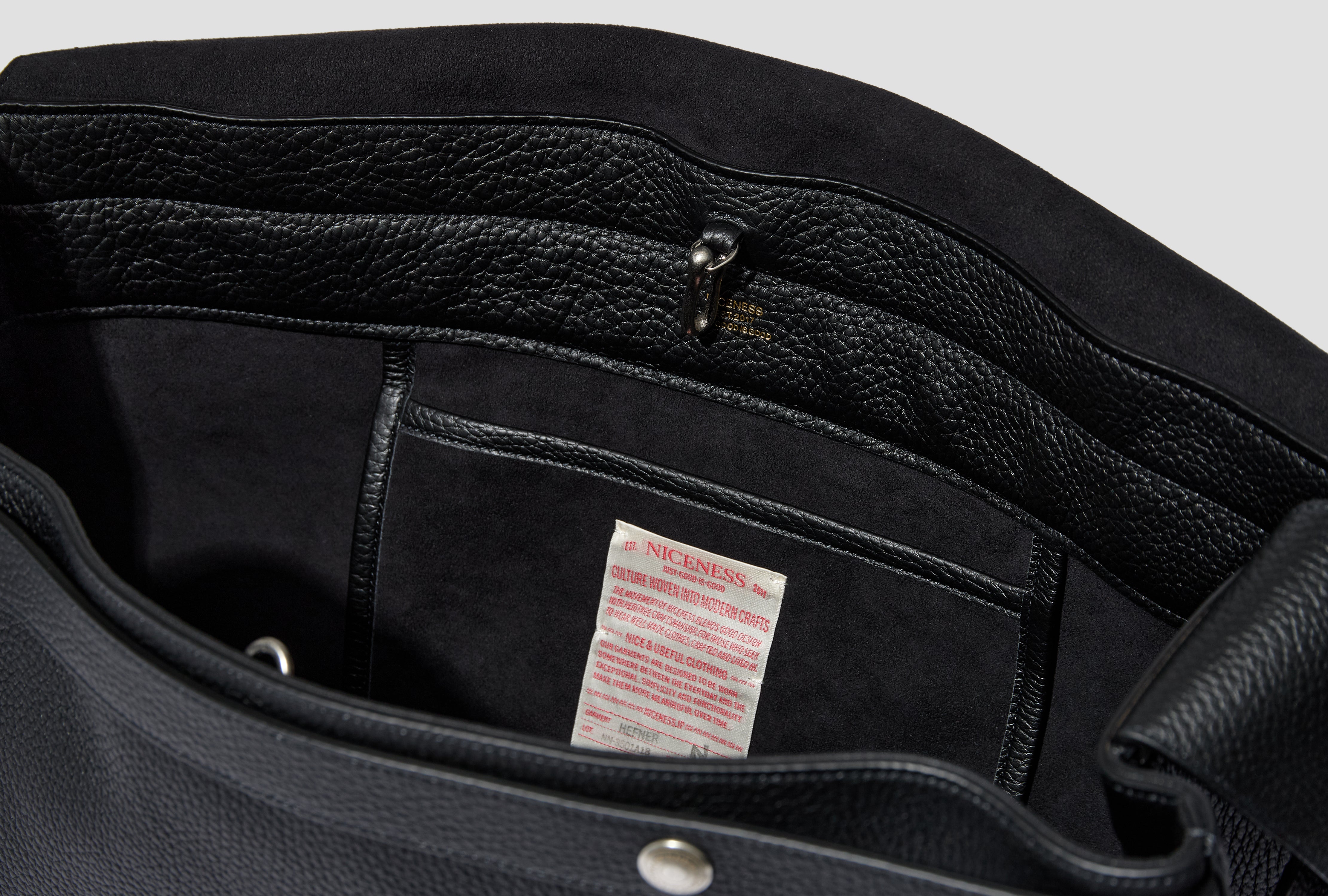 HEFNER - PINNACLE LEATHER POSTMAN BAG NN-3501A18 Black