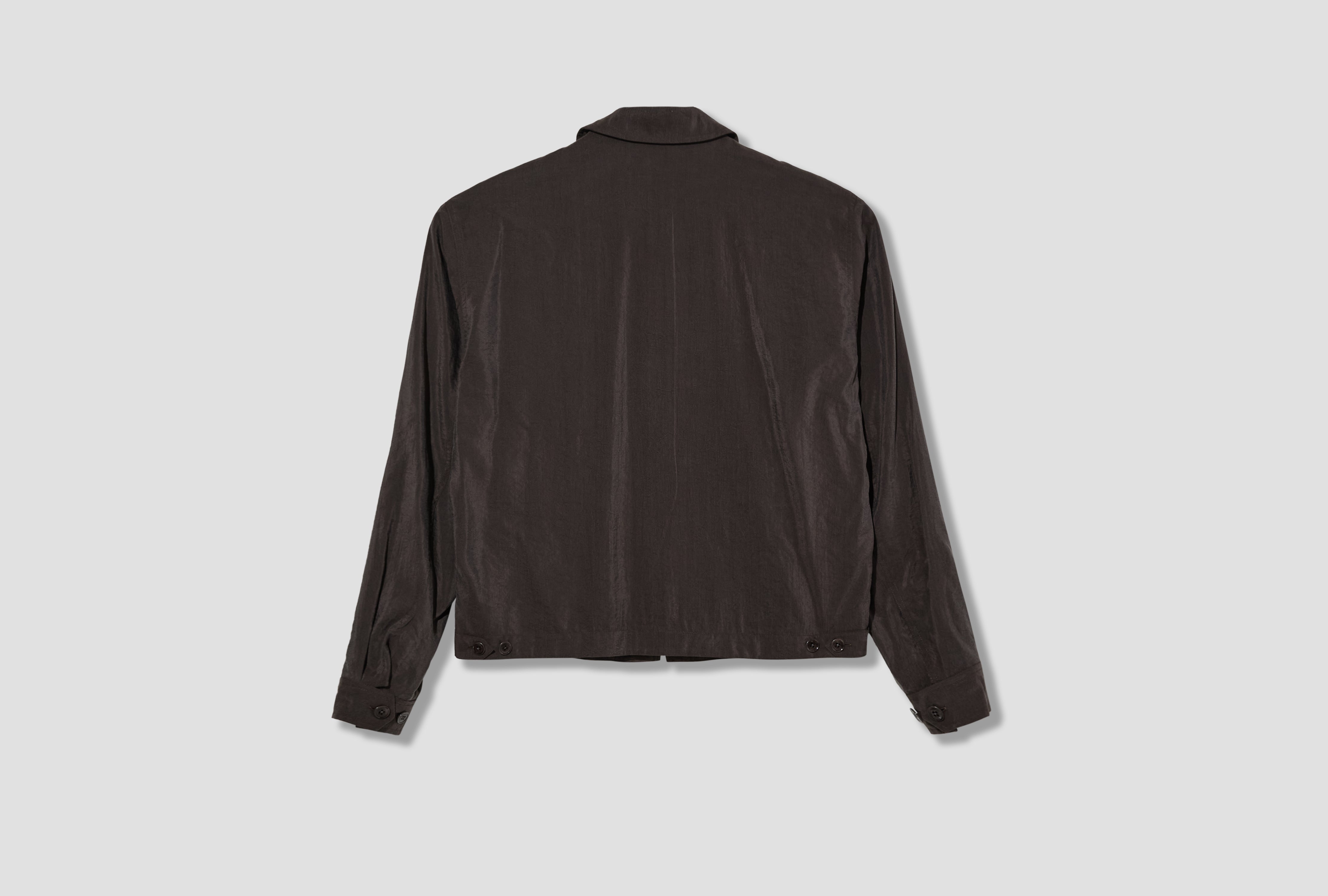 LIGHT ZIPPED BLOUSON - DRY SILK OW1266 LF1308 Dark brown