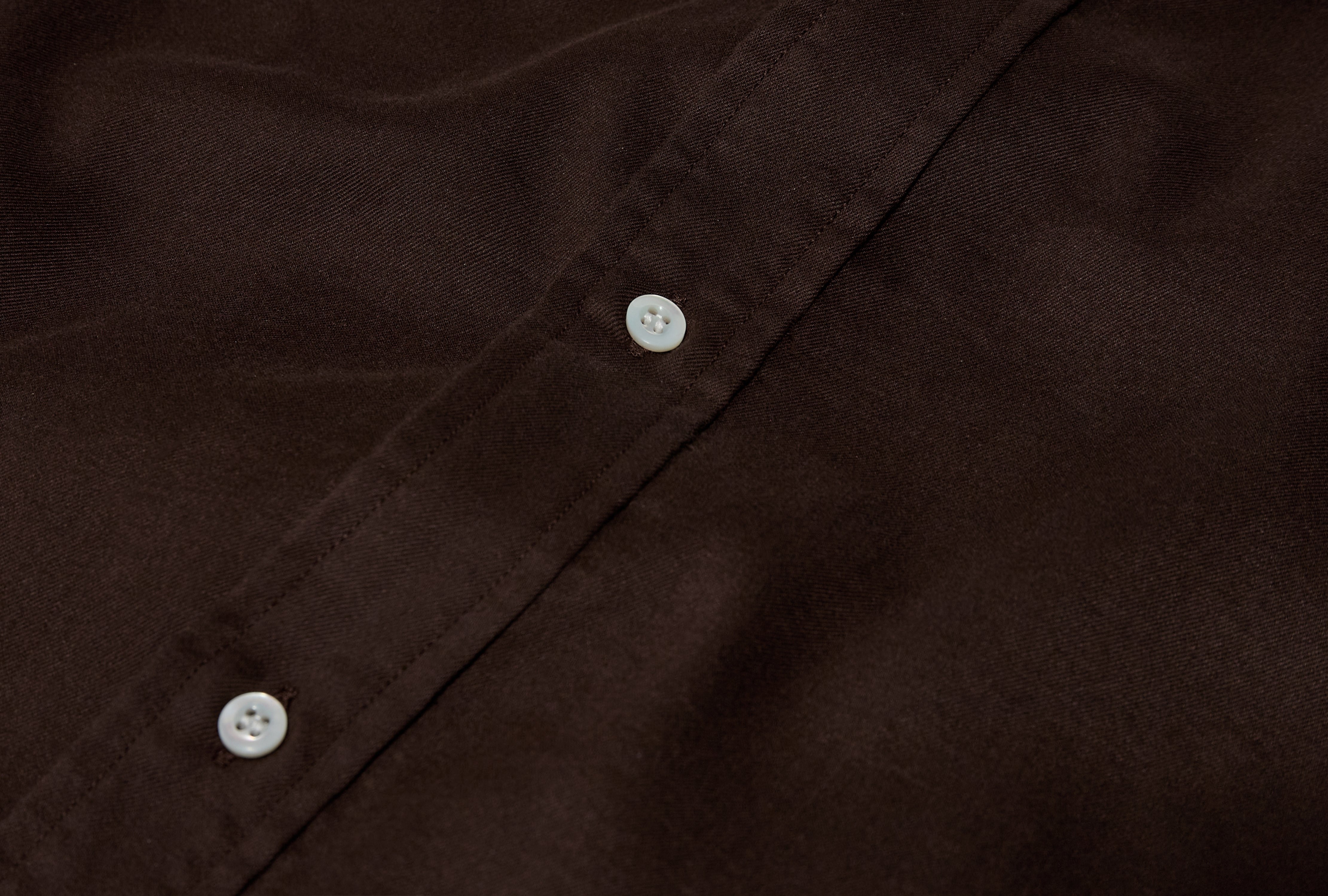 DOUBLE WEAVE TWILL REGULAR COLLAR SHIRTS 26AAP-02-05 Dark brown