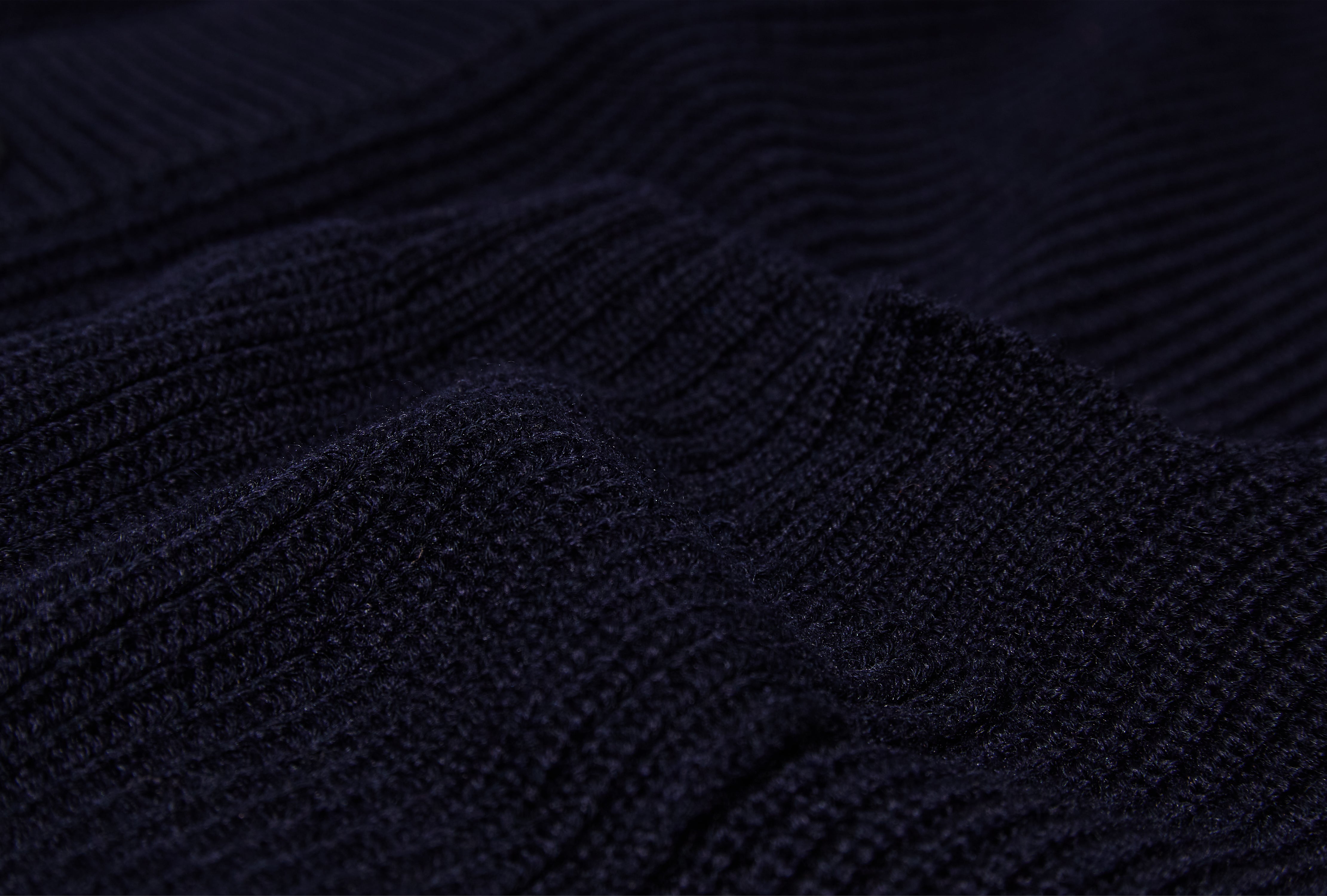 GULLVERKET COTTON WOOL RIB CARDIGAN N45-0682 Navy