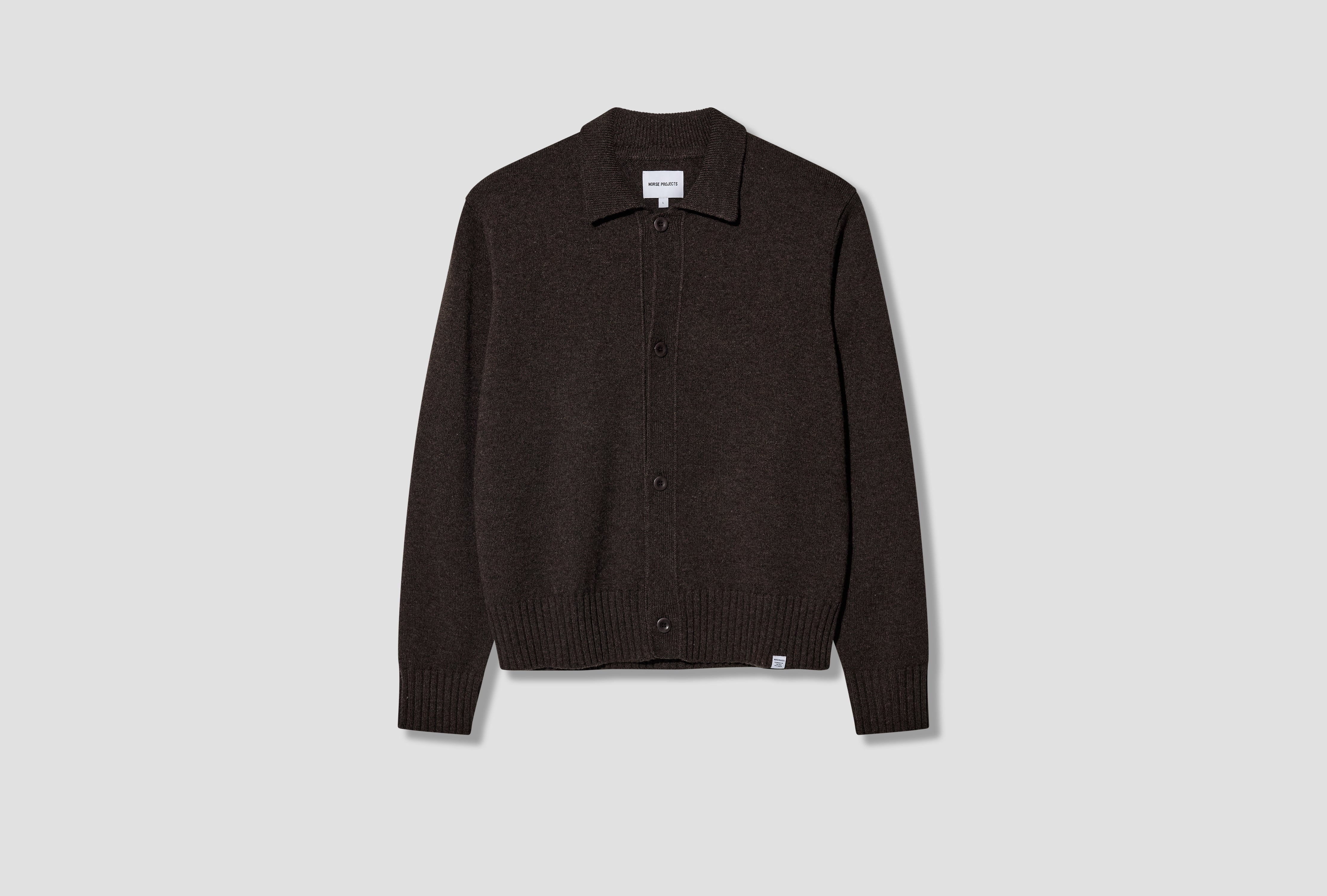ANHOLT LAMBSWOOL CARDIGAN N45-0704 Brown