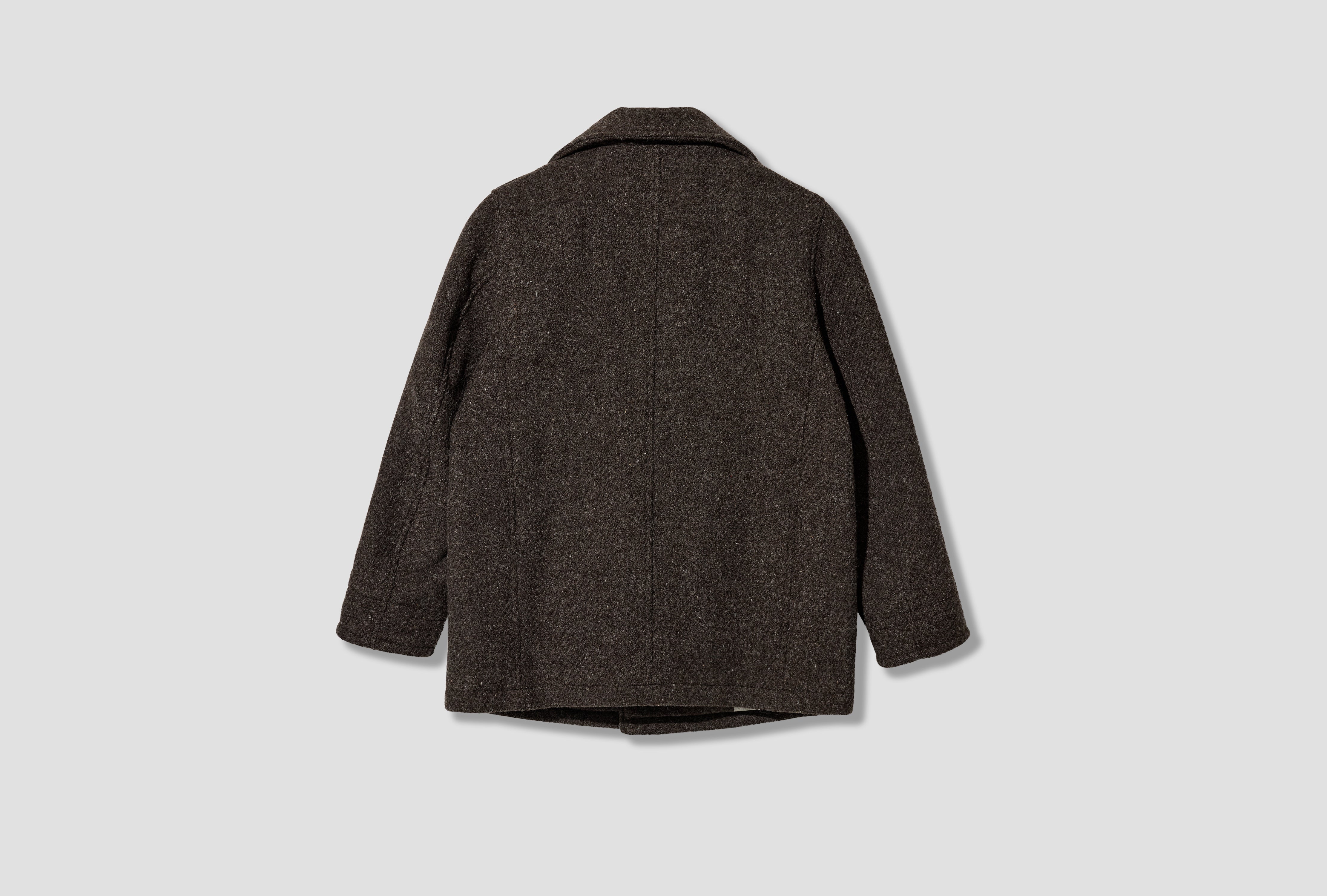 BALWEN PEACOAT - UNDYED WOOL / LOAM AW-026-001