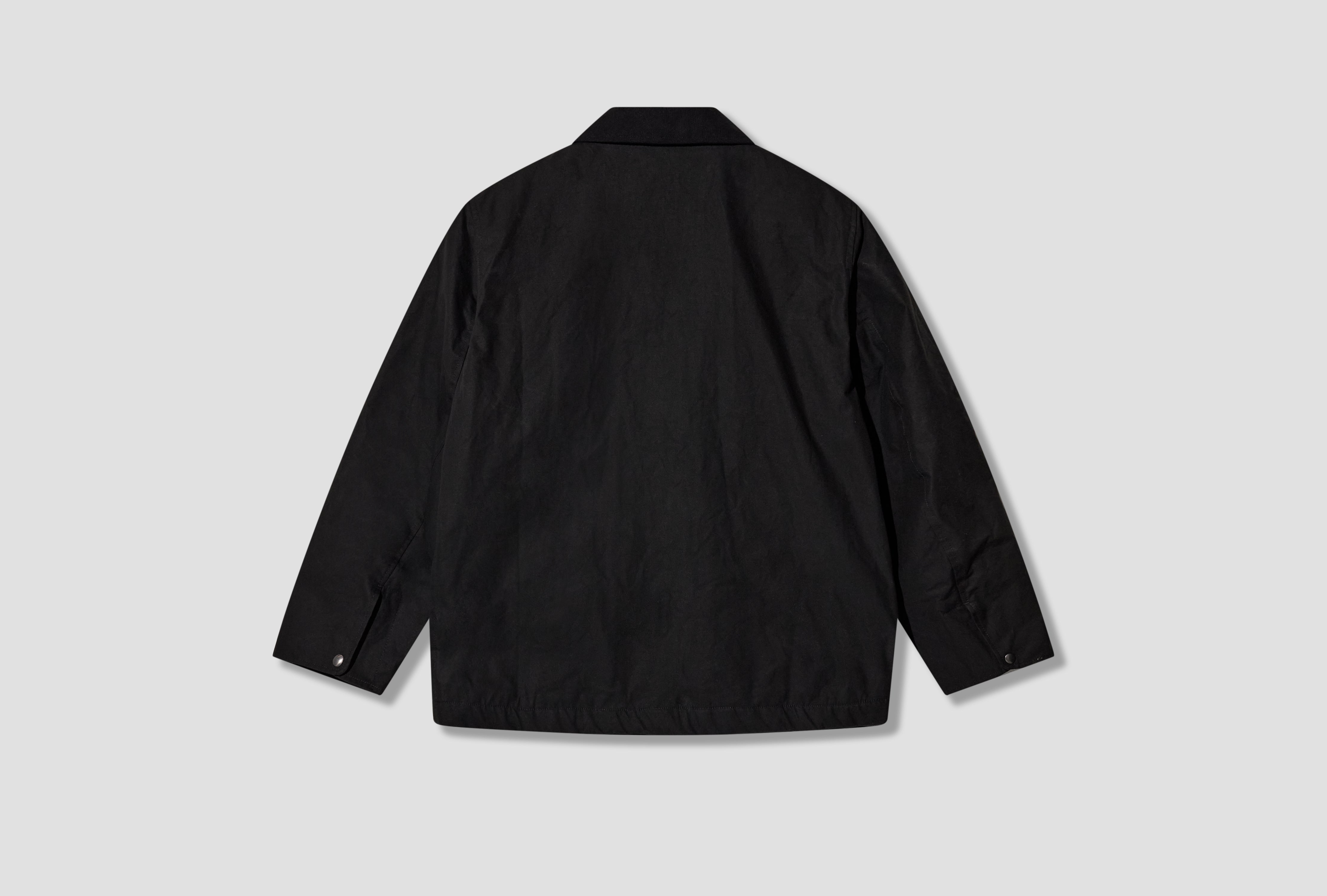 BLANKET JACKET - COTTON DRY WAX / BLACK AW-026-003