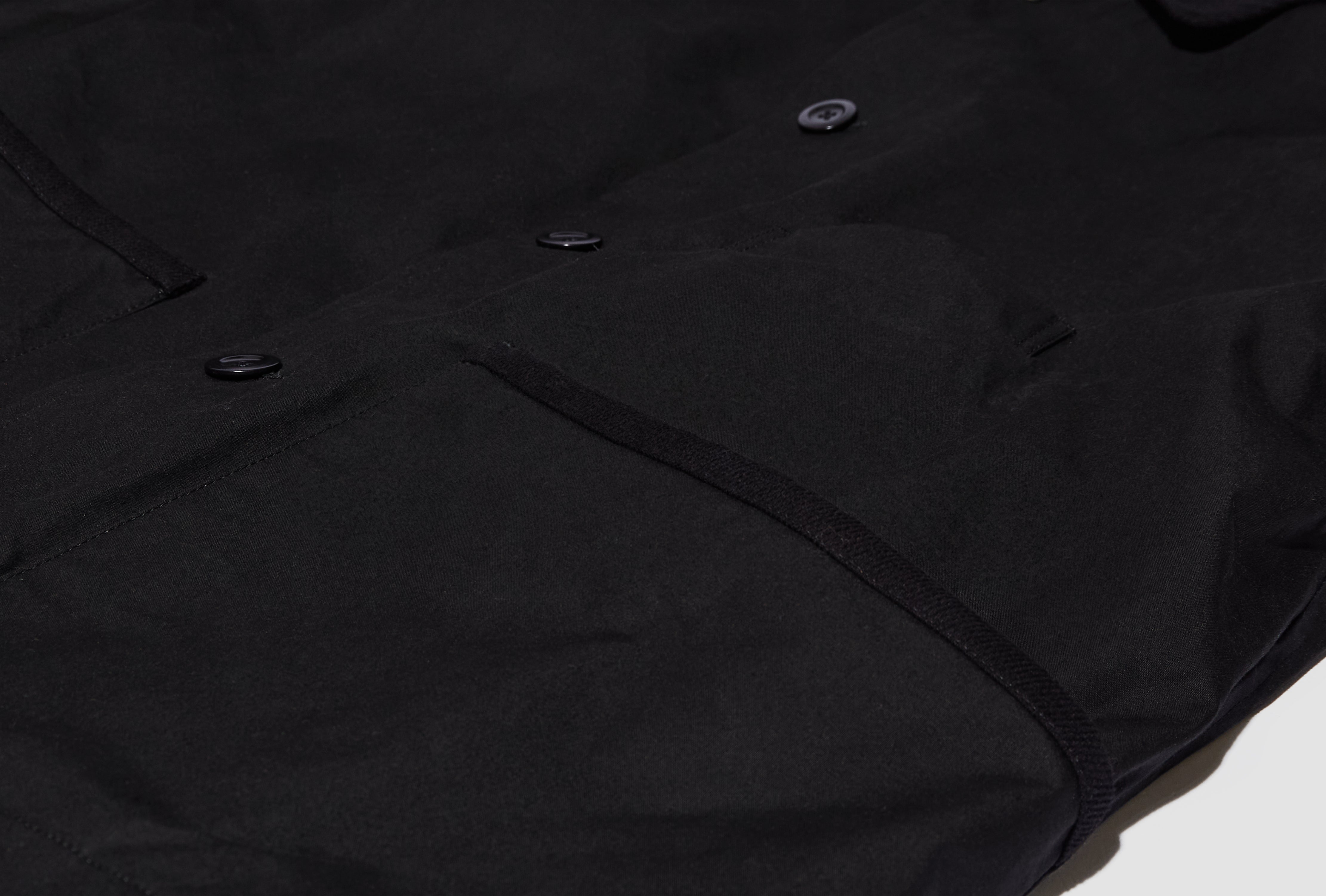 BLANKET JACKET - COTTON DRY WAX / BLACK AW-026-003