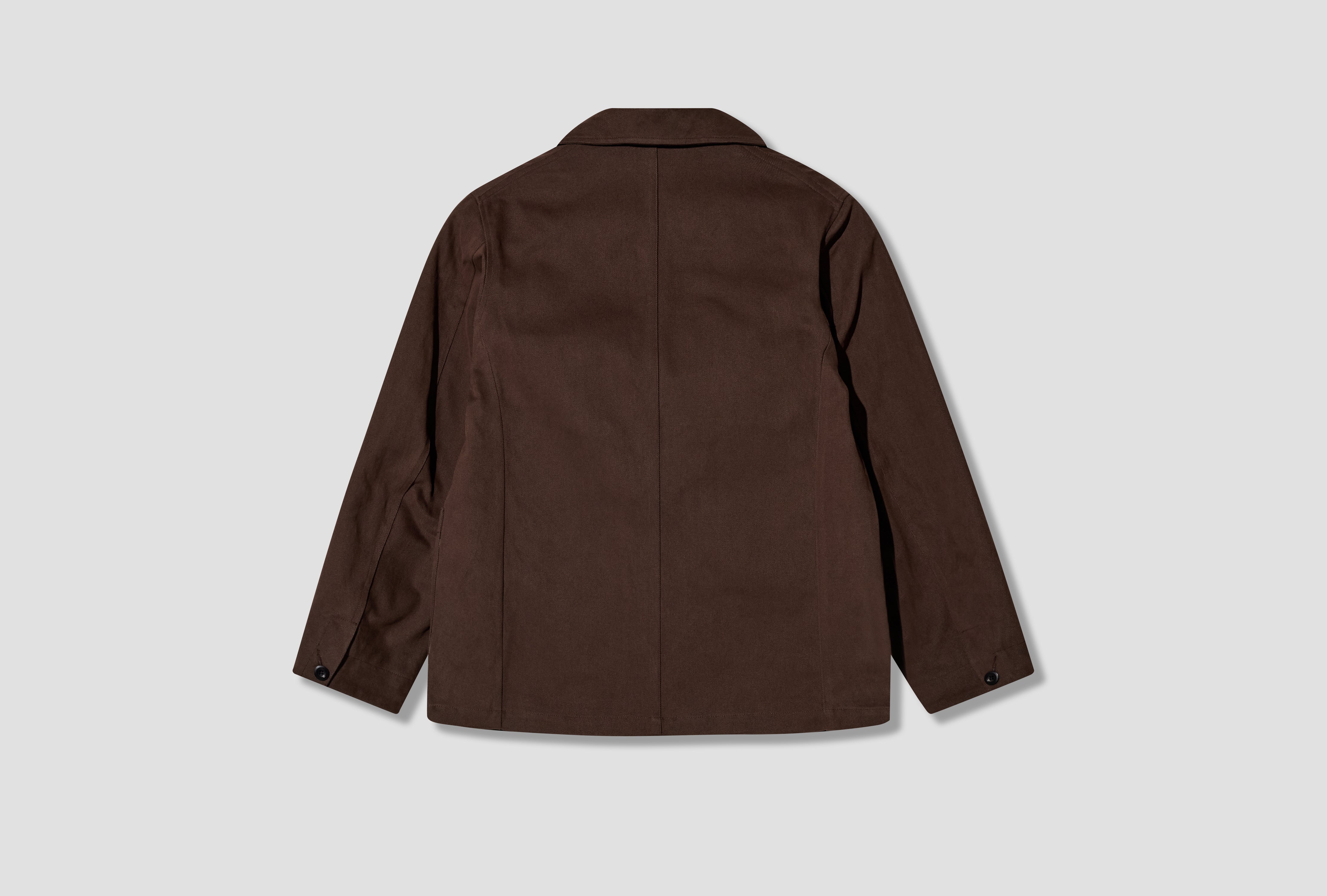 BRUTON BLAZER - HEAVY PEACHED COTTON / DARK BROWN AW-026-004