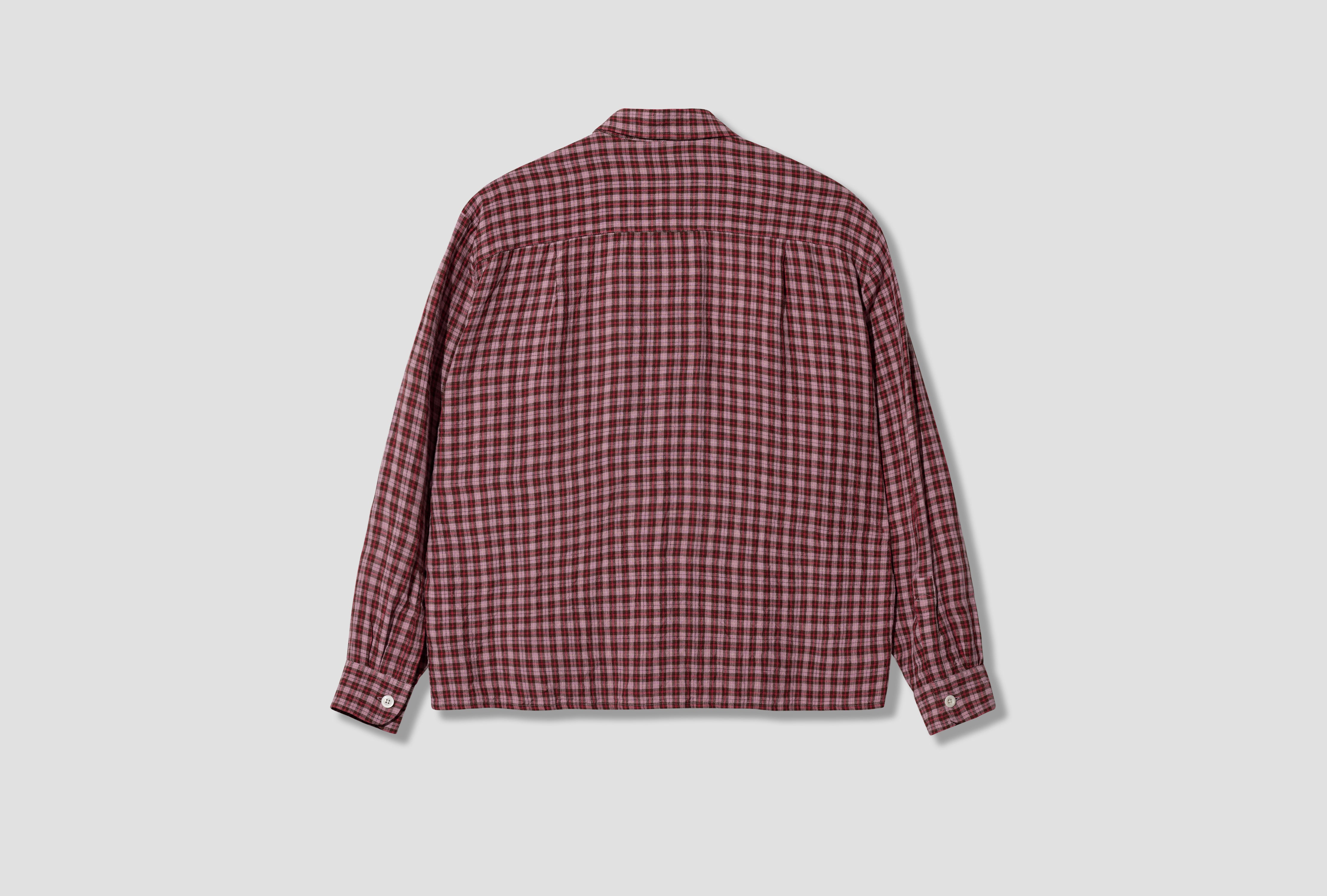 RELAXED FARMER SHIRT - DISHCLOTH LINEN / SUNRISE AW-026-009