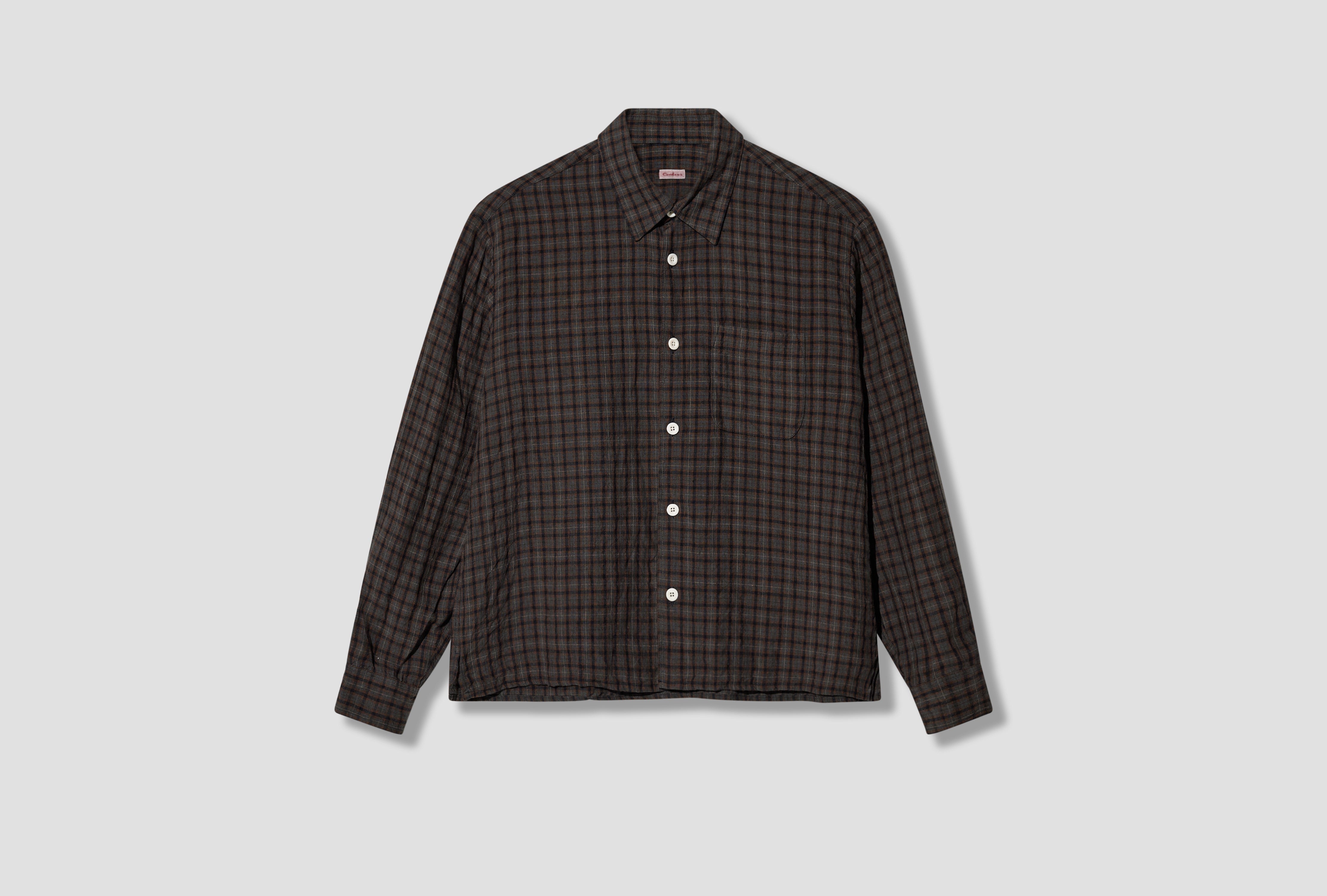 RELAXED FARMER SHIRT - DISHCLOTH LINEN / DUSK AW-026-009
