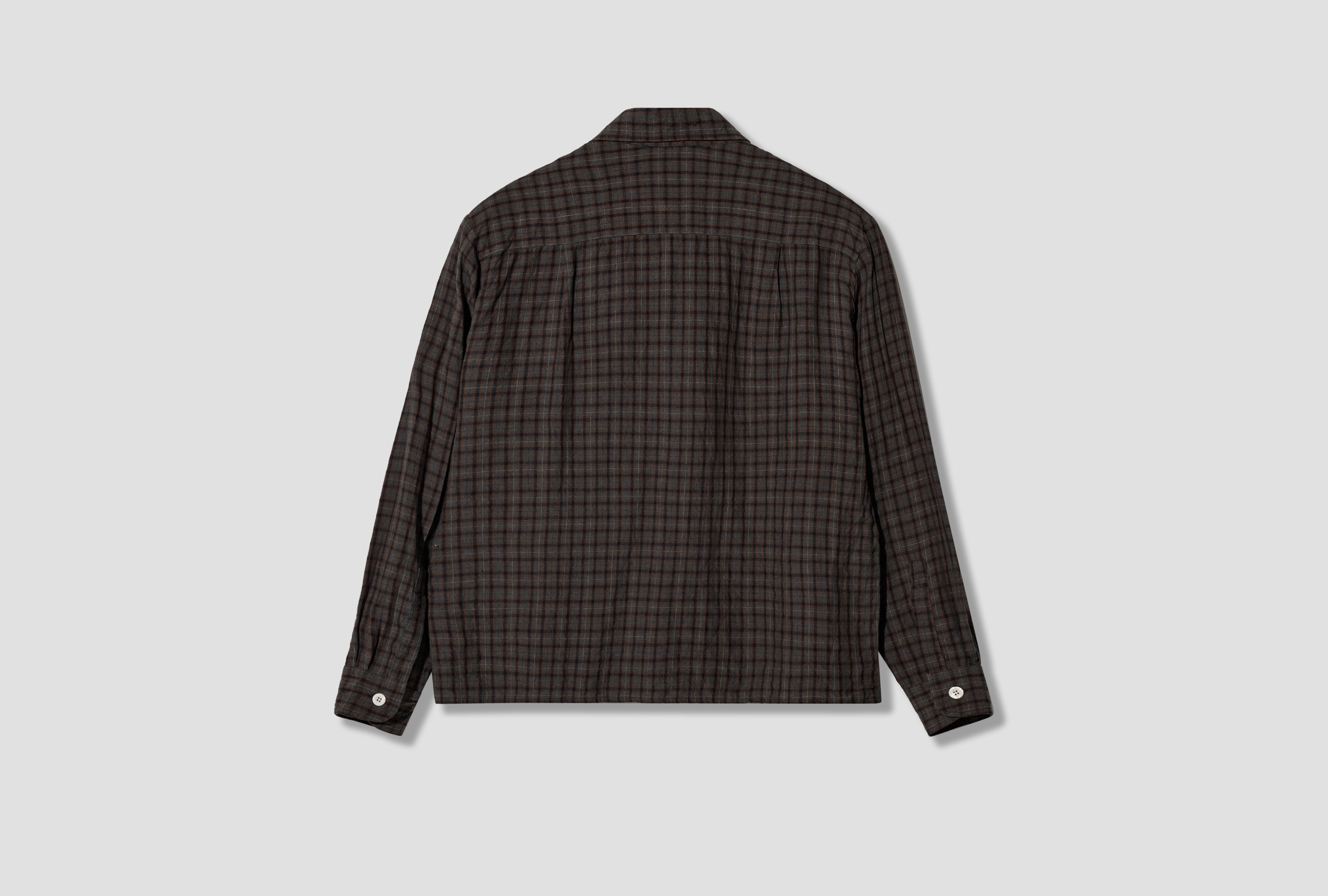 RELAXED FARMER SHIRT - DISHCLOTH LINEN / DUSK AW-026-009