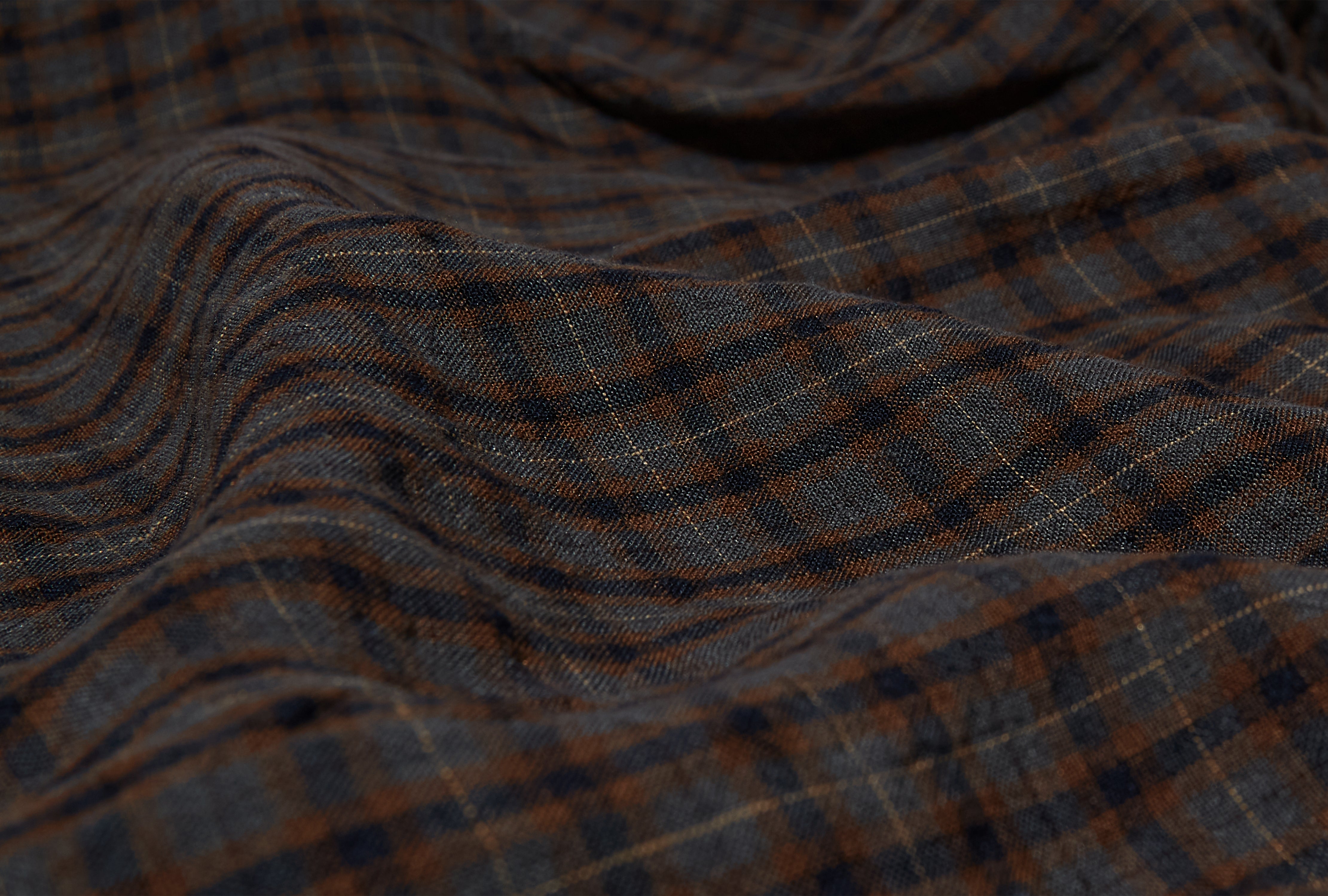 RELAXED FARMER SHIRT - DISHCLOTH LINEN / DUSK AW-026-009