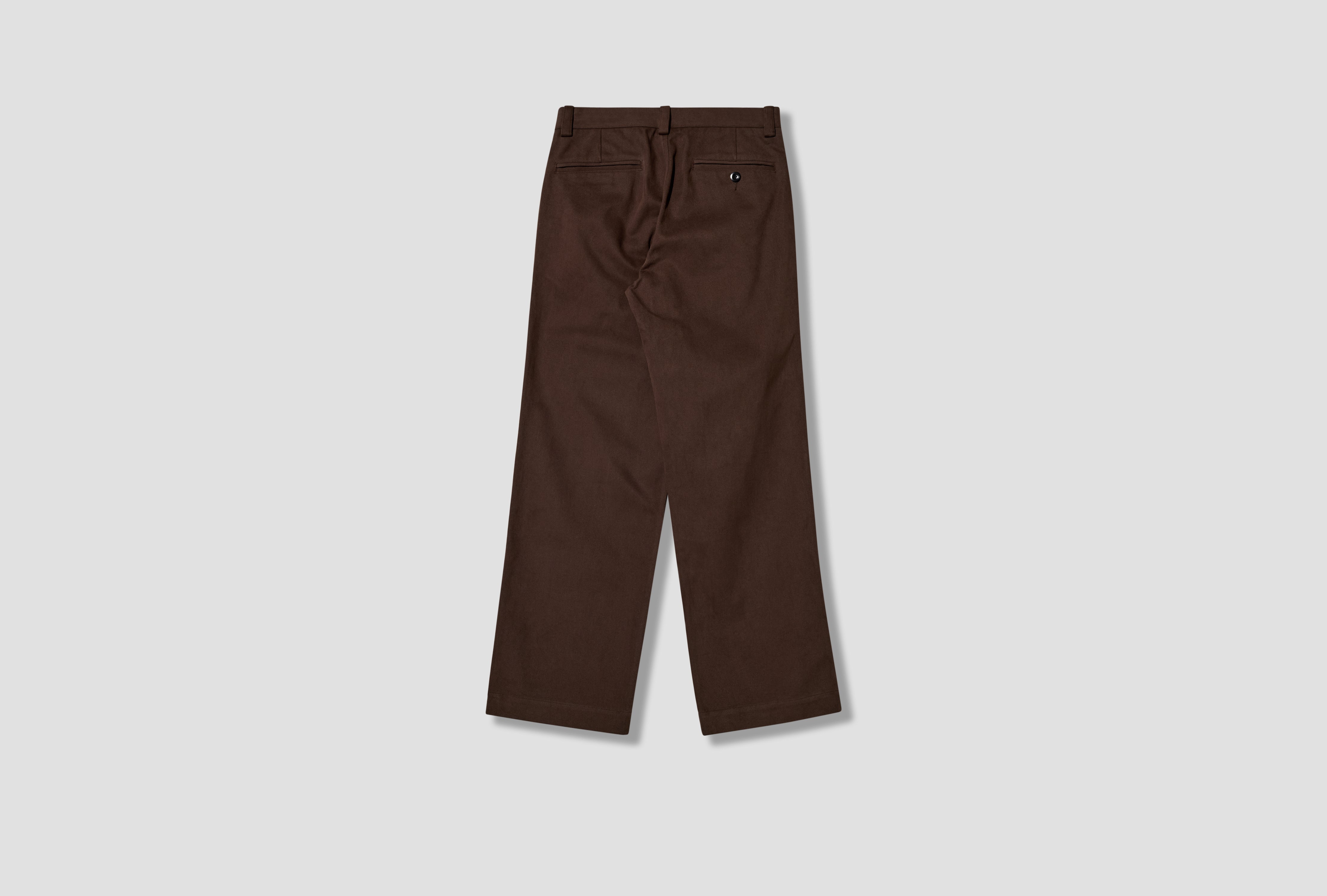 SCOTS PANT - HEAVY PEACHED COTTON / DARK BROWN AW-026-013