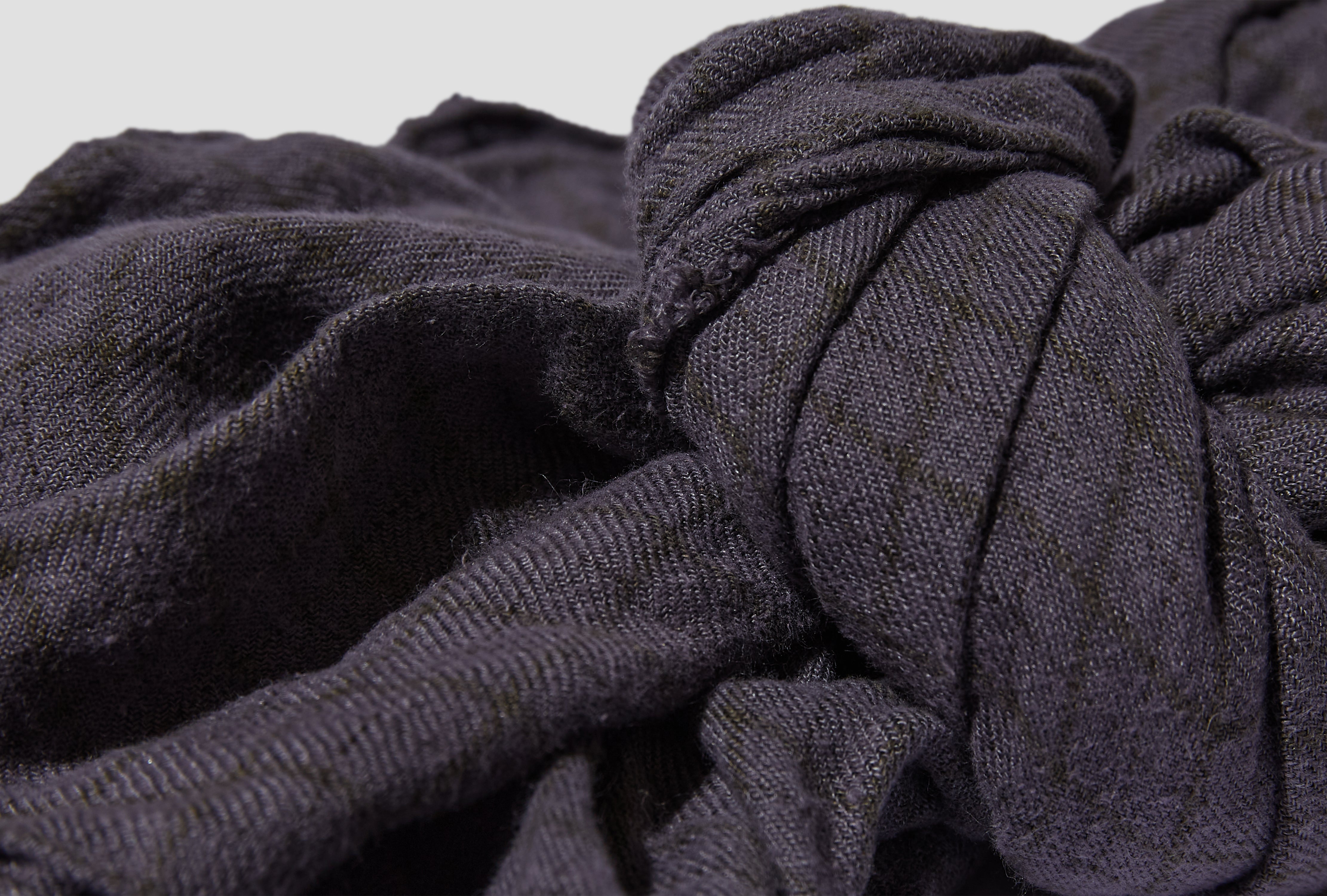 KNOT SCARF - TATTERSALL LINEN / BLUE OVERDYE AW-026-016