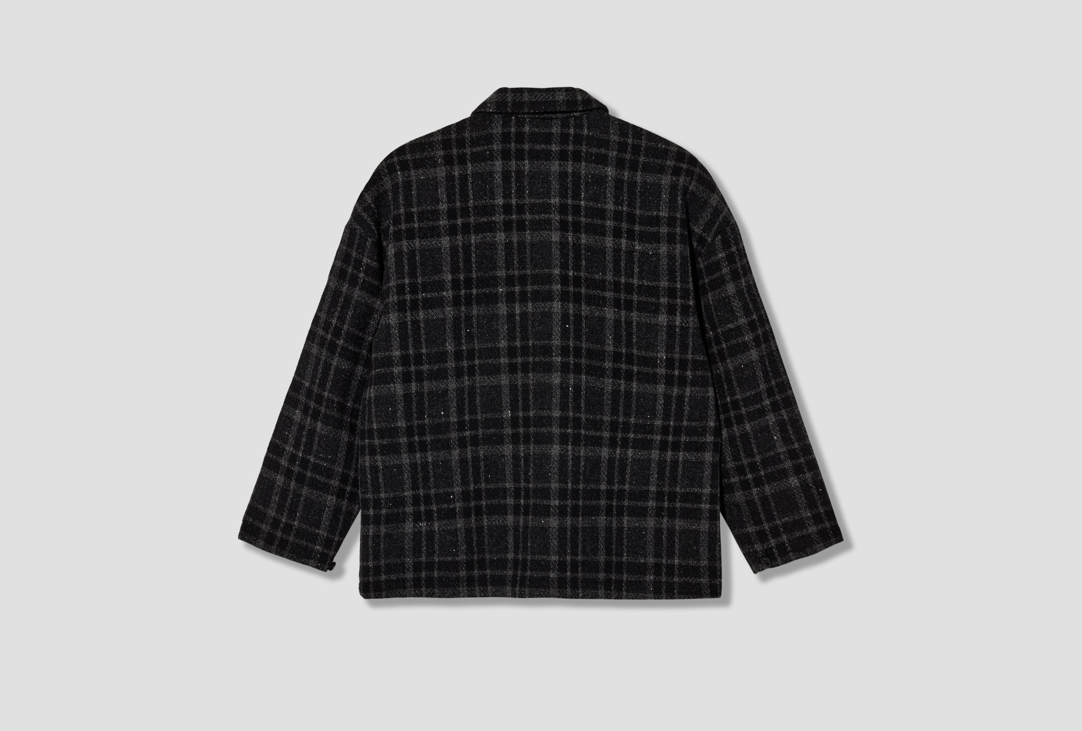 FIELD SHIRT TWO - WOOL TWEED CHECK / BLACK/GREY