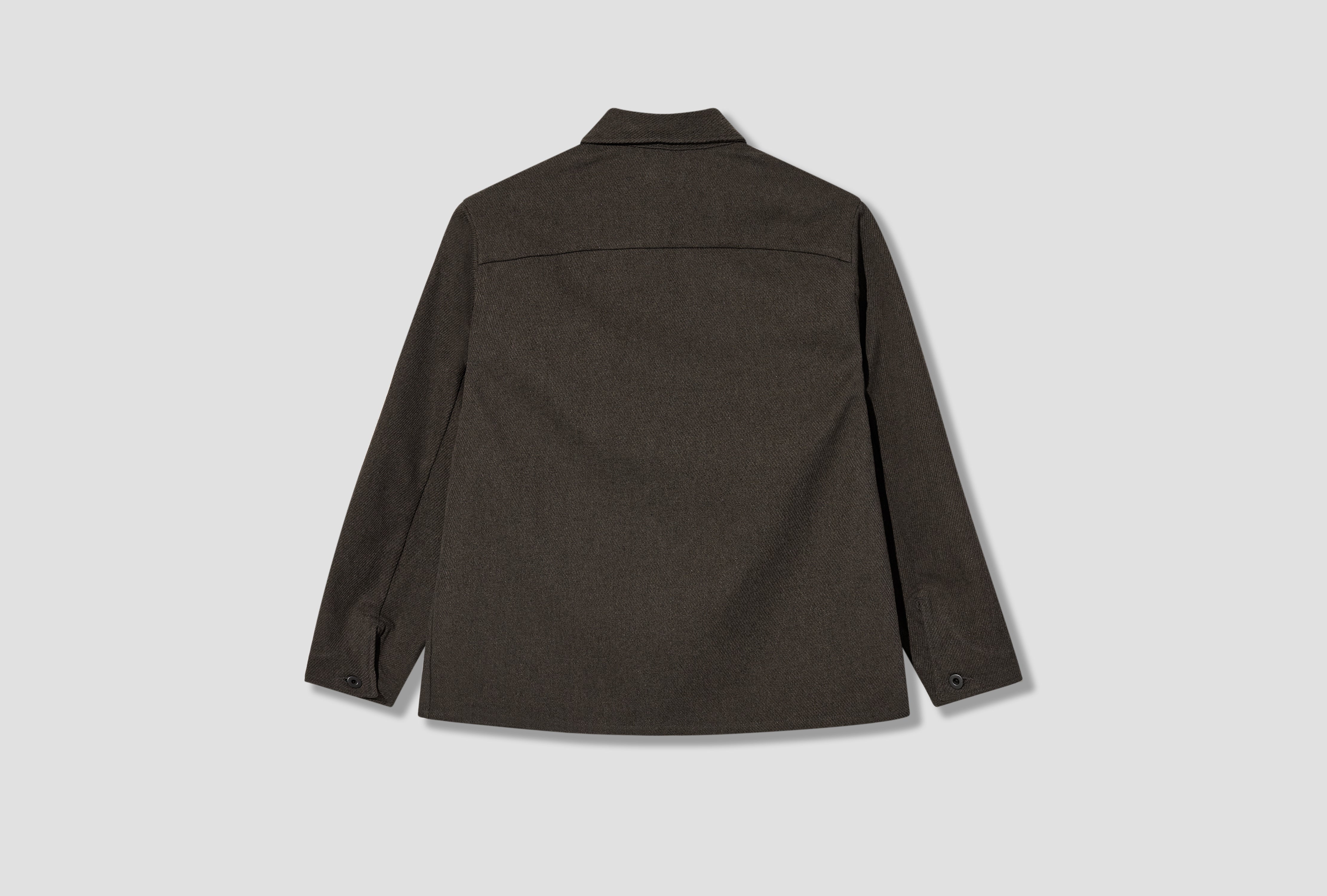 THREE POCKET JACKET - TOP DYED COTTON KERSEY / OLIVE HEATHER