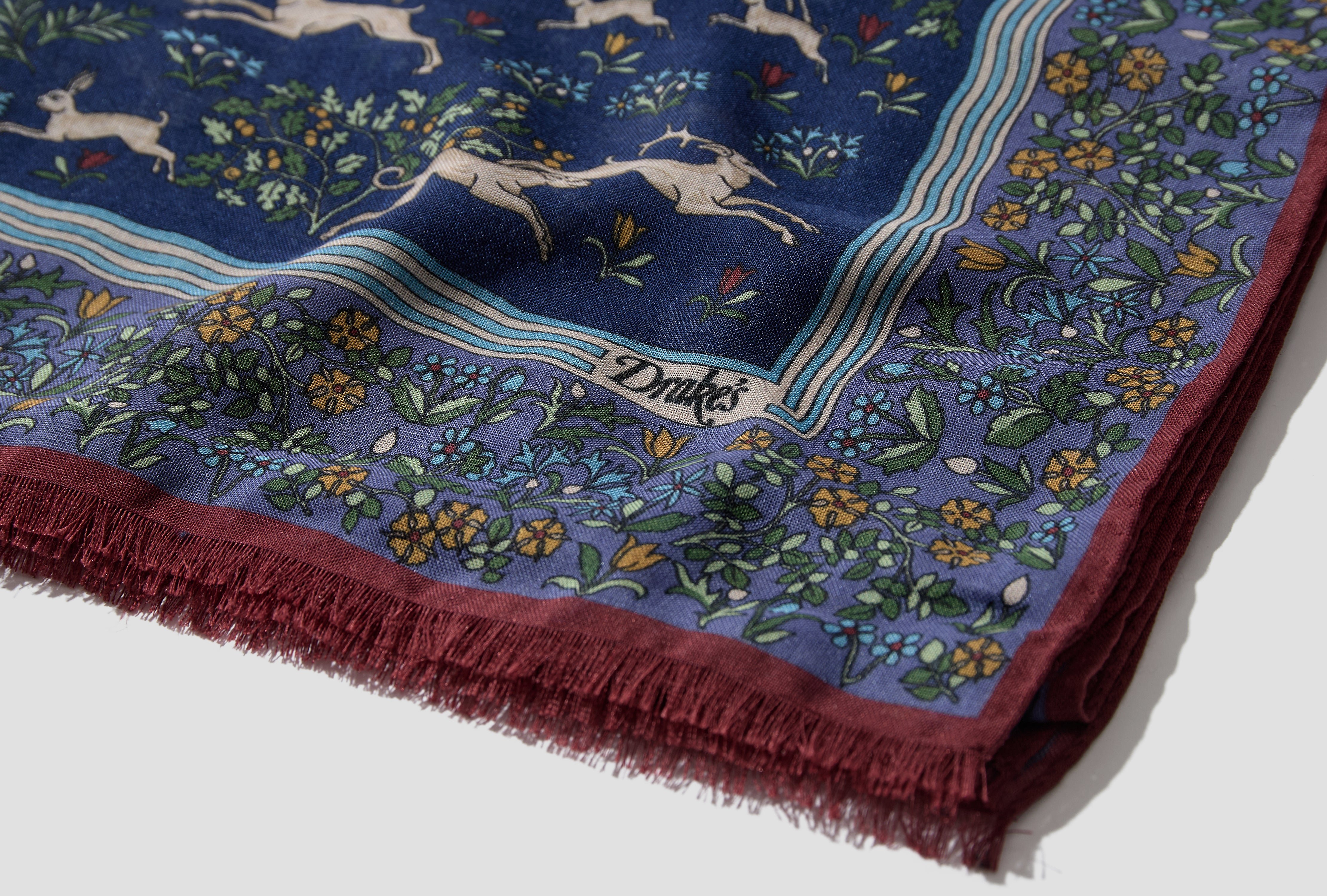 ARCHIVAL ANIMALS WOOL-SILK SCARF DR1AB1 26779-01 Navy