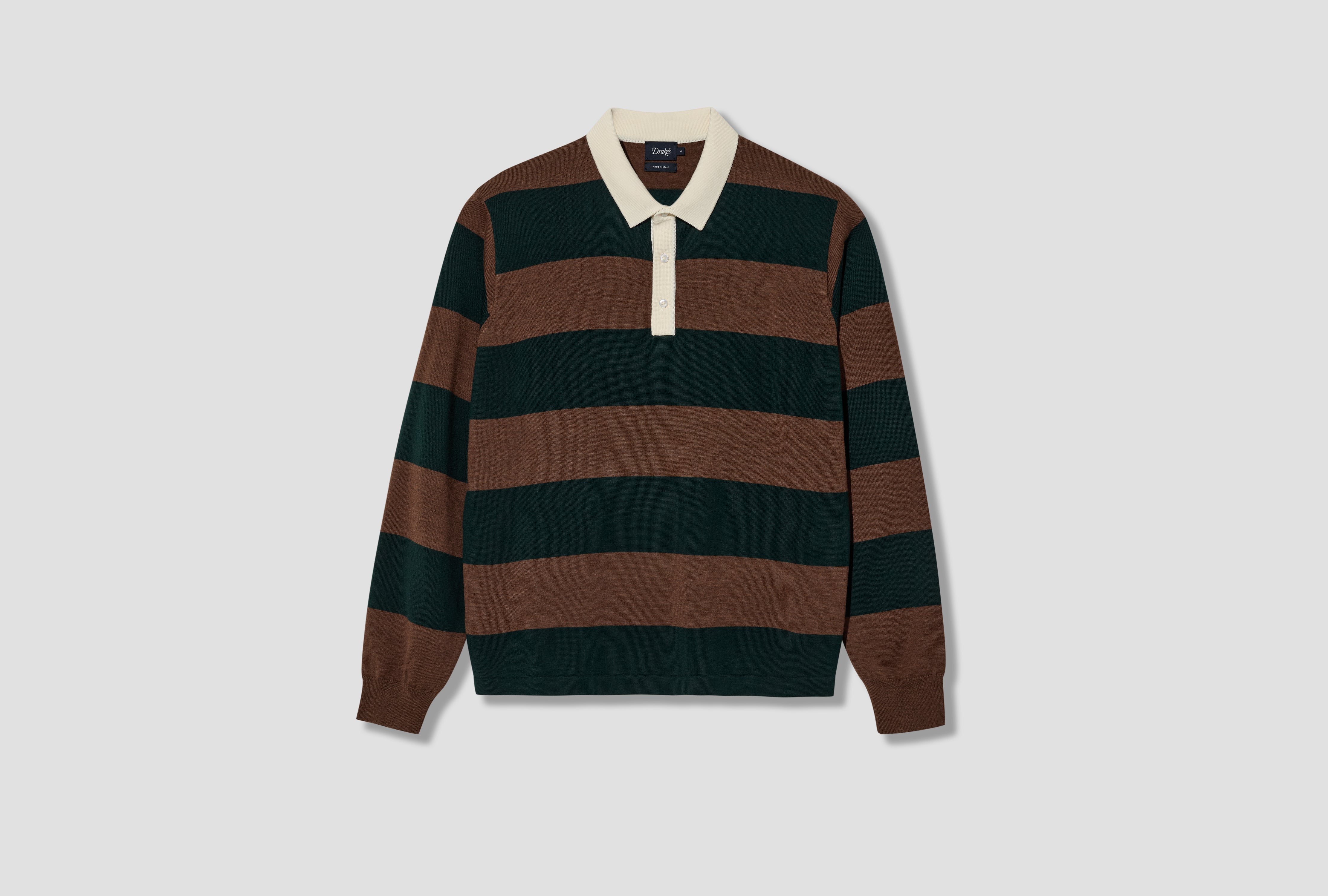 BLOCK STRIPE KNITTED RUGBY DR2A3H 26630-02 Green