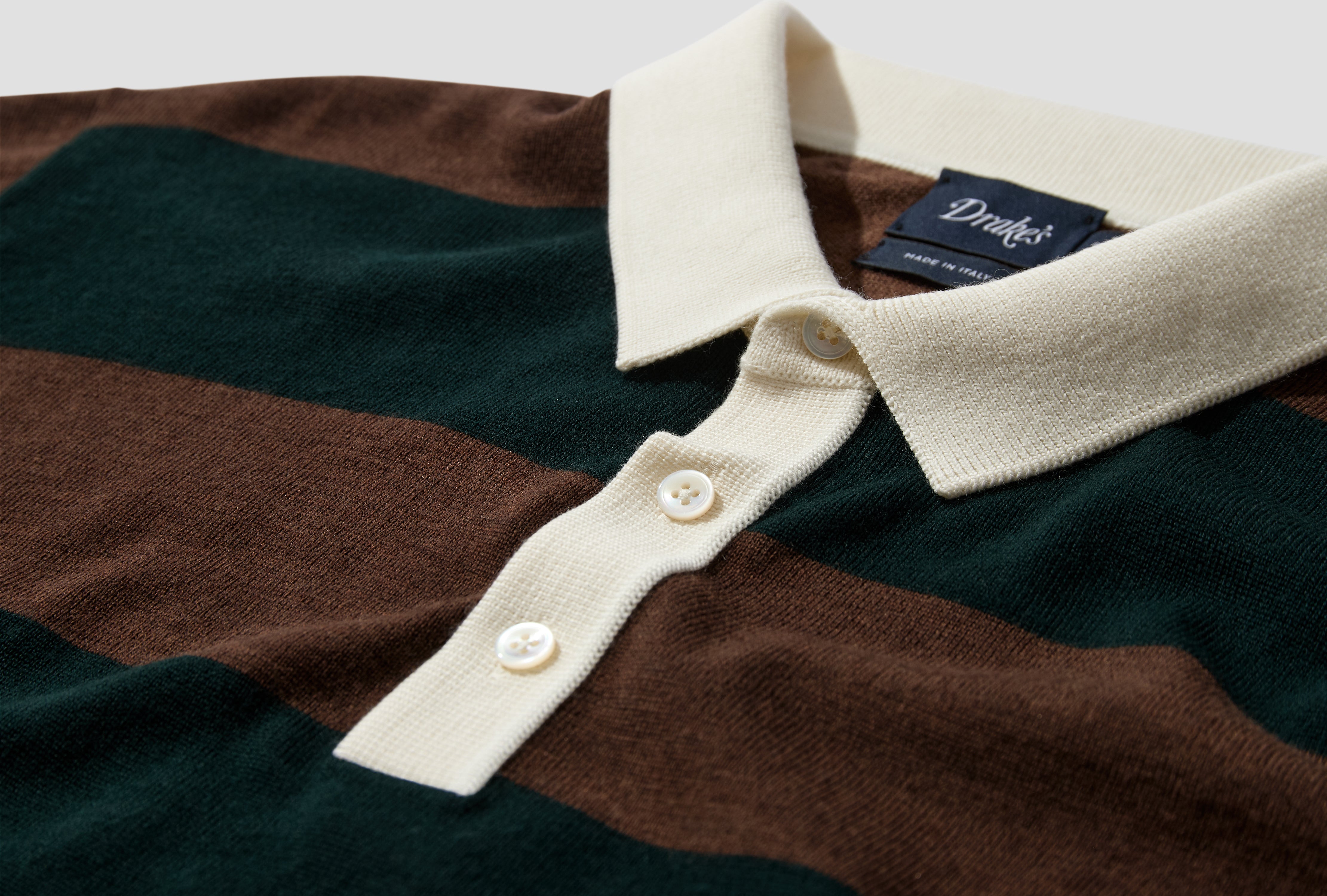 BLOCK STRIPE KNITTED RUGBY DR2A3H 26630-02 Green