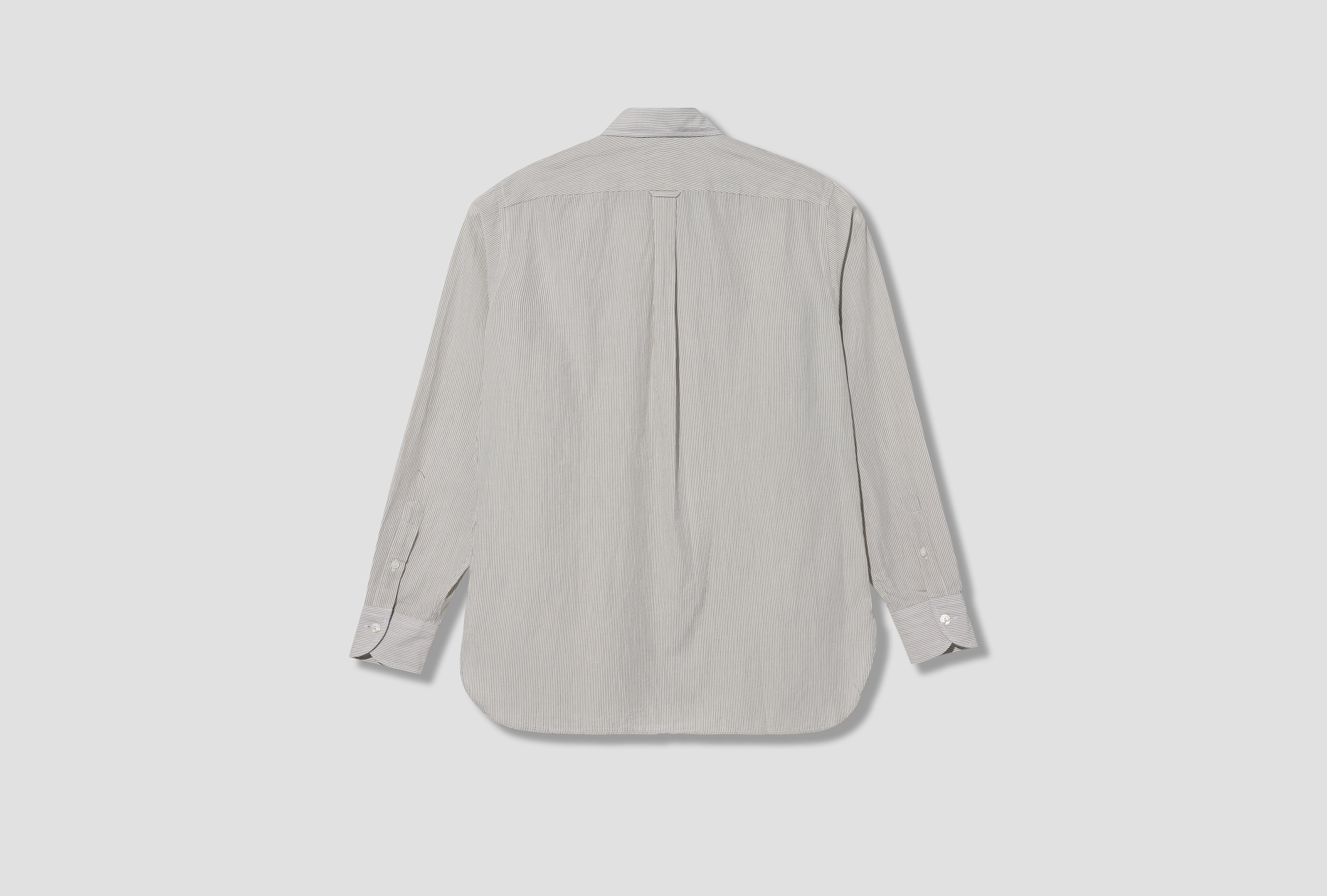 LONG POINT ONE-POCKET PINSTRIPE SHIRT DR2A4Q 26709-01 White