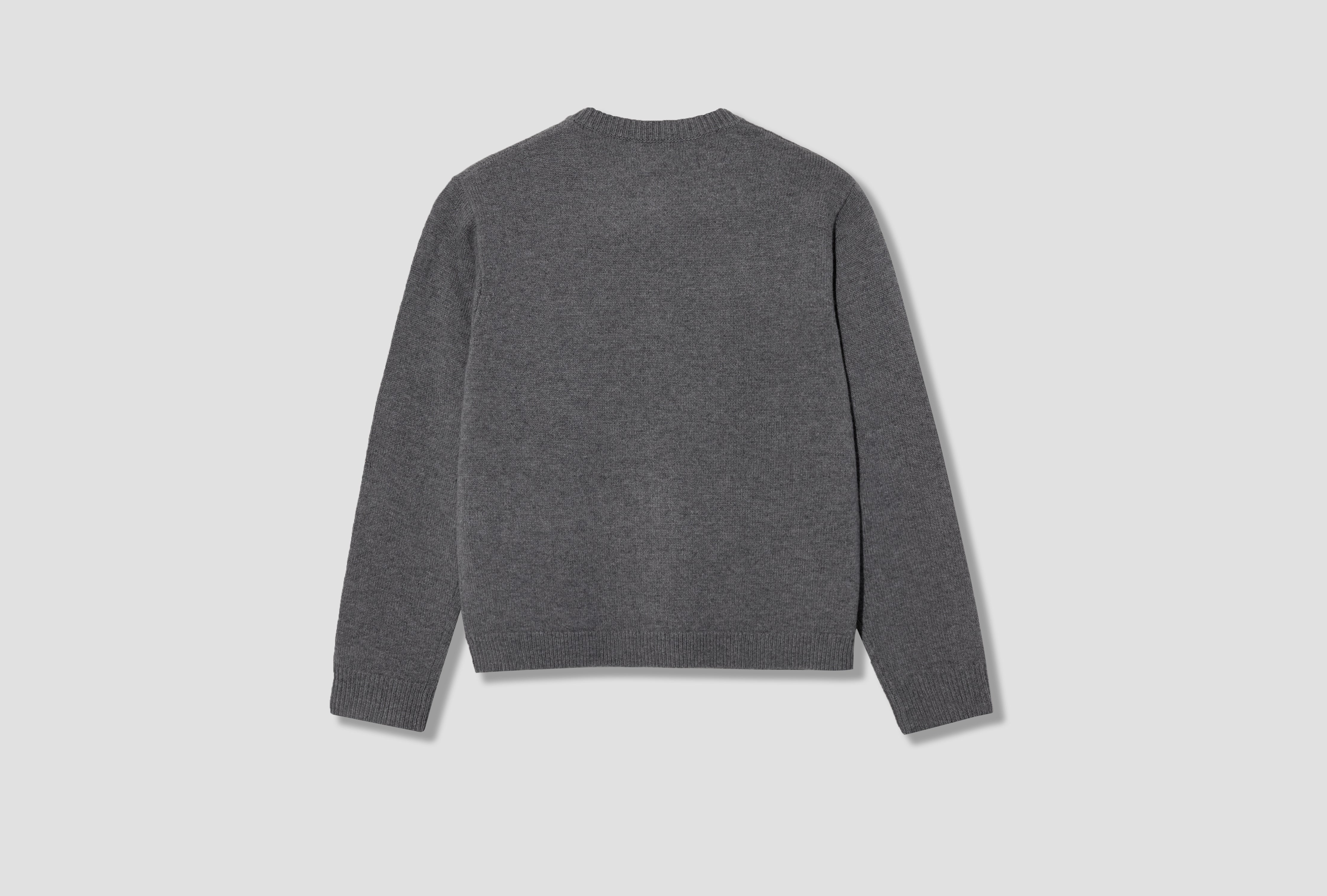 CARDIGAN - BOILED WOOL 4-27K16 Light grey