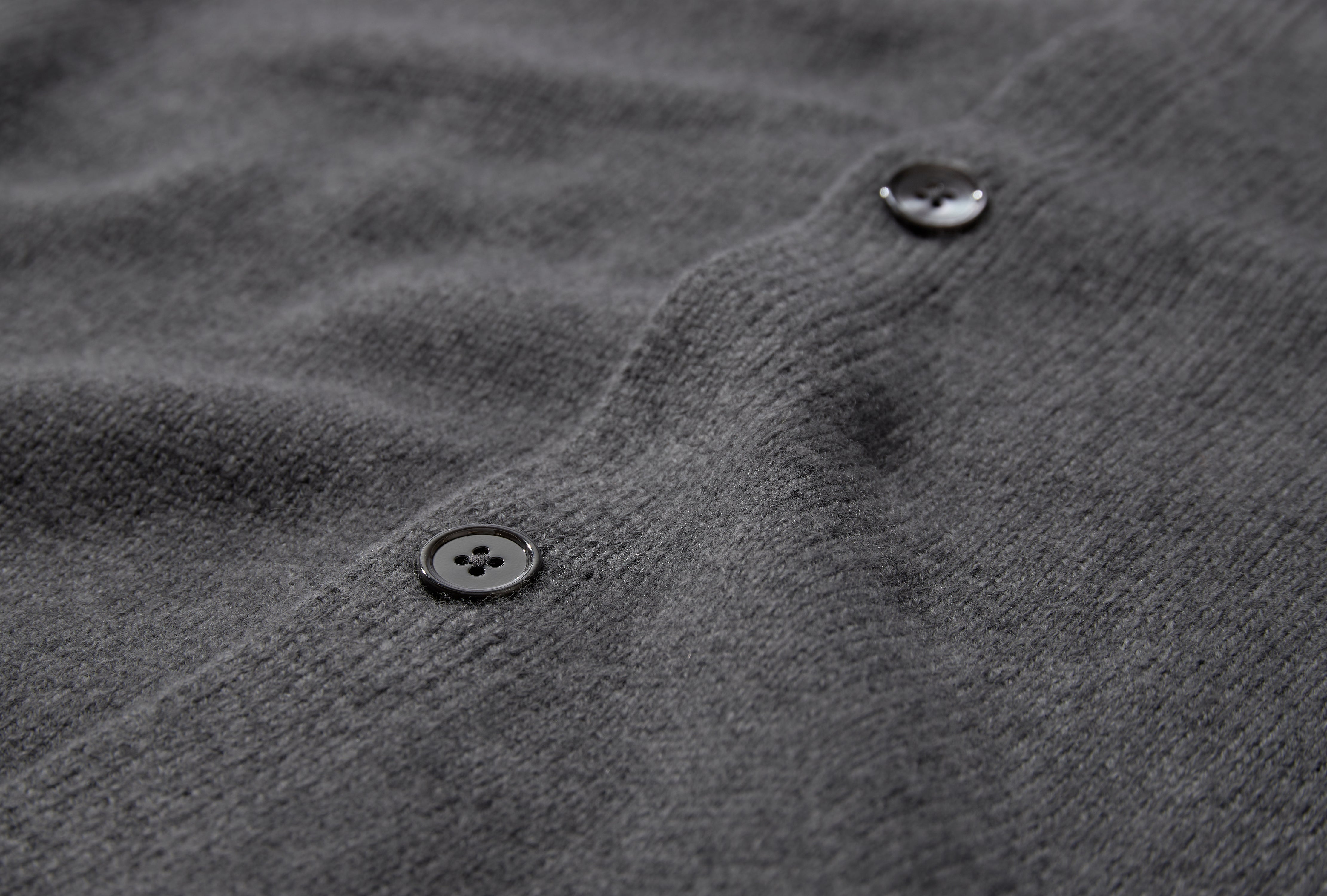 CARDIGAN - BOILED WOOL 4-27K16 Light grey