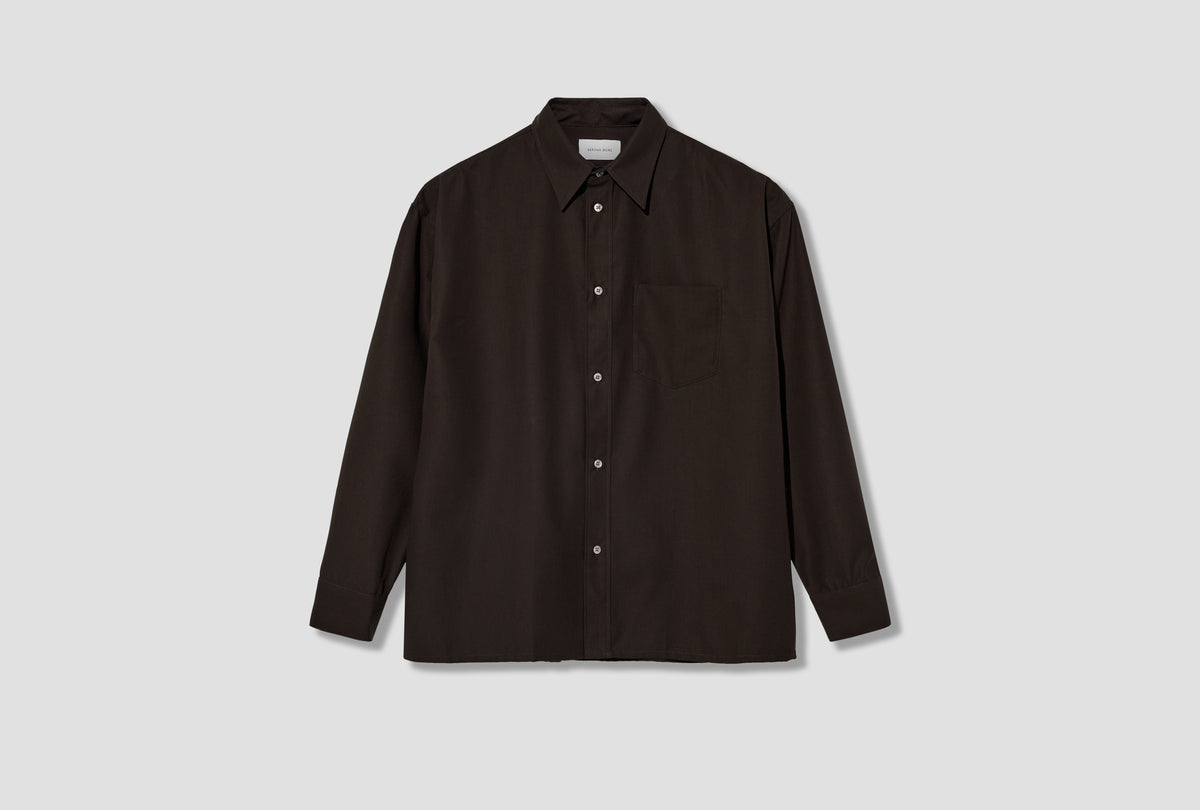 RANCH SHIRT - DOUBLE COTTON 3-100S28 Brown