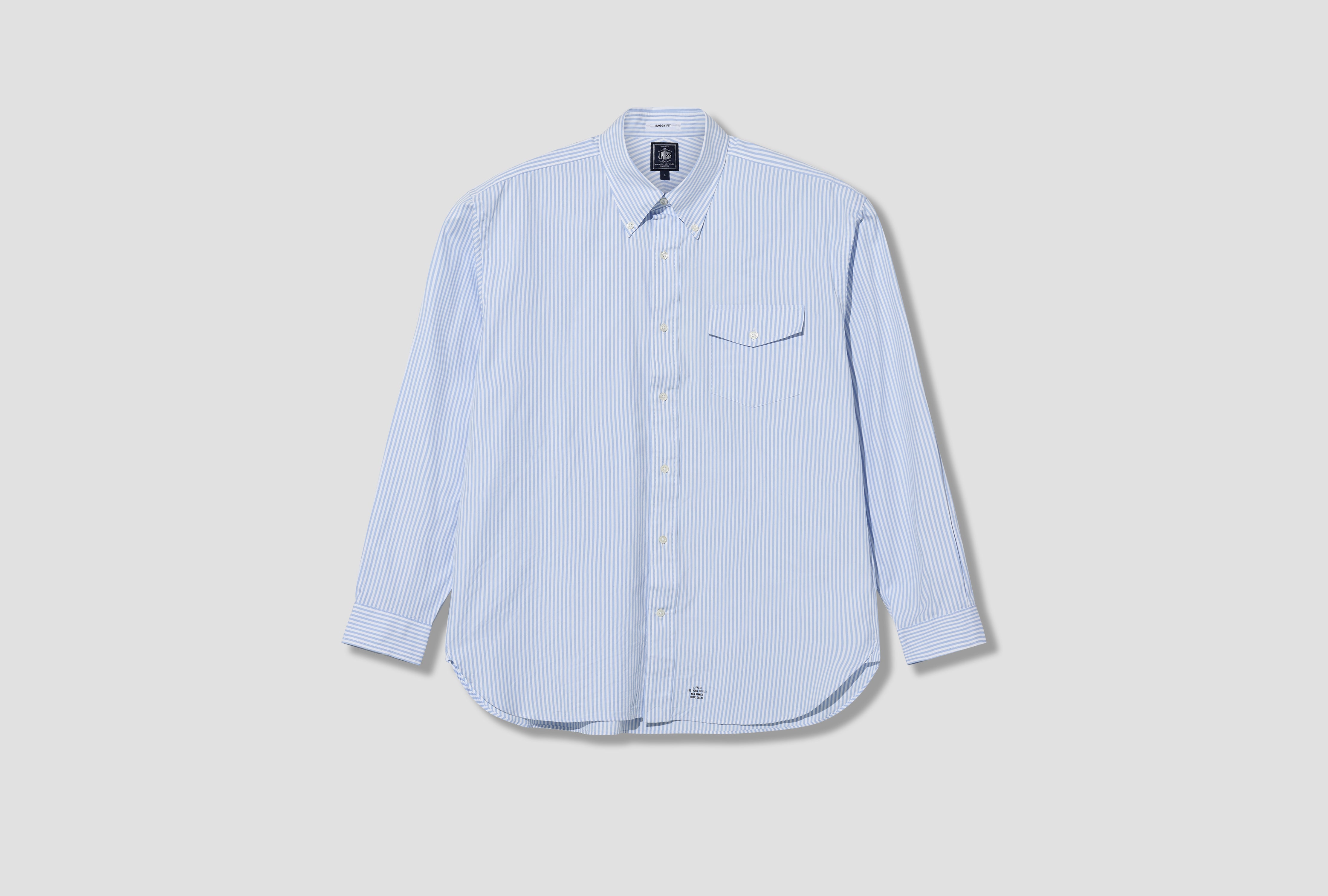 BAGGY FIT B.D. - PIN OXFORD HS OA LW 0902 Stripe