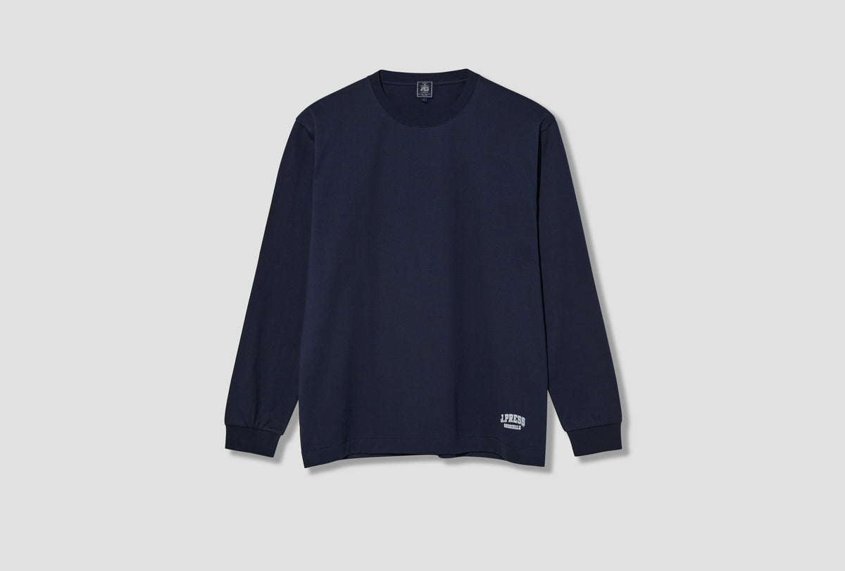 COLLEGE LOGO-LONG TEE - 30/2 JERSEY KK OA LW 0311 Navy
