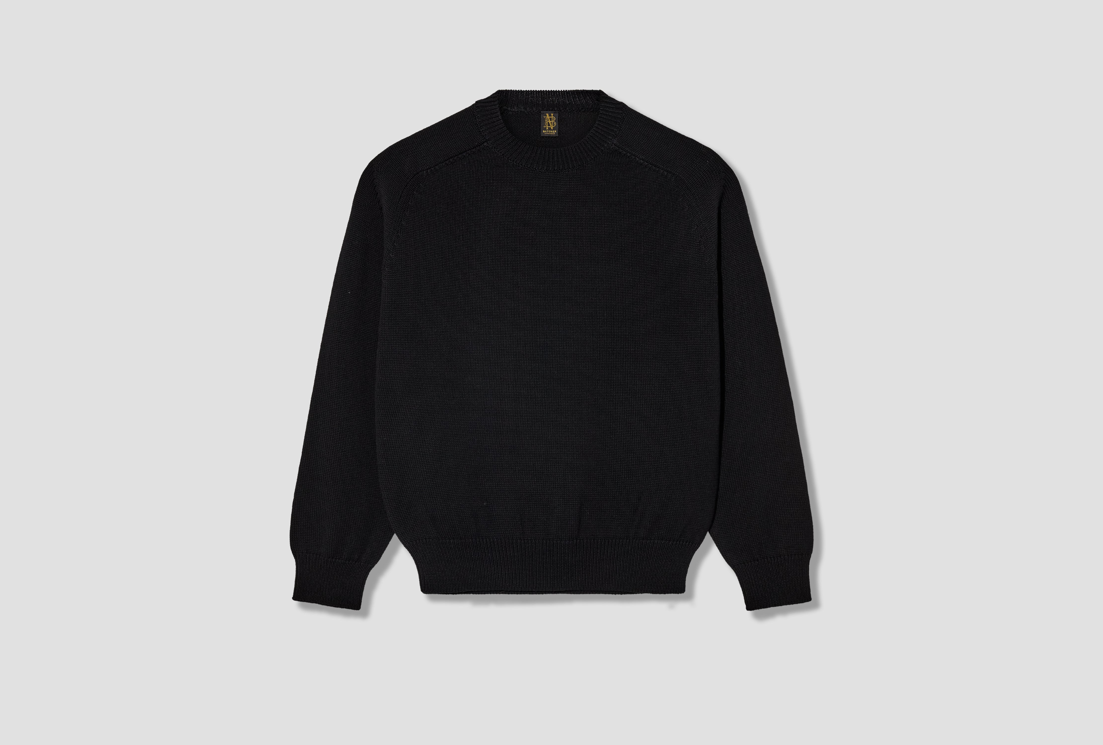 SOLID WOOL TENJIKU SIGNATURE CREW NECK BN-26FM-055 Black
