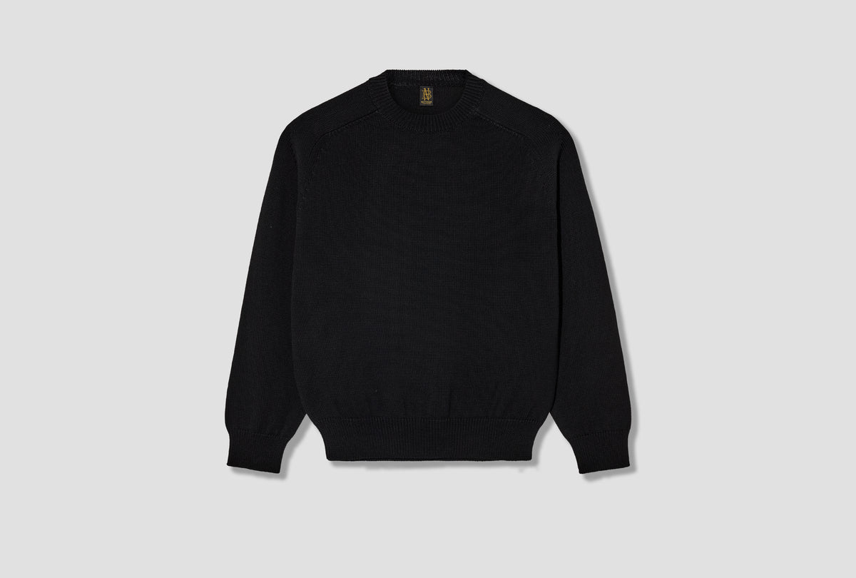 SOLID WOOL TENJIKU SIGNATURE CREW NECK BN-26FM-055 Black