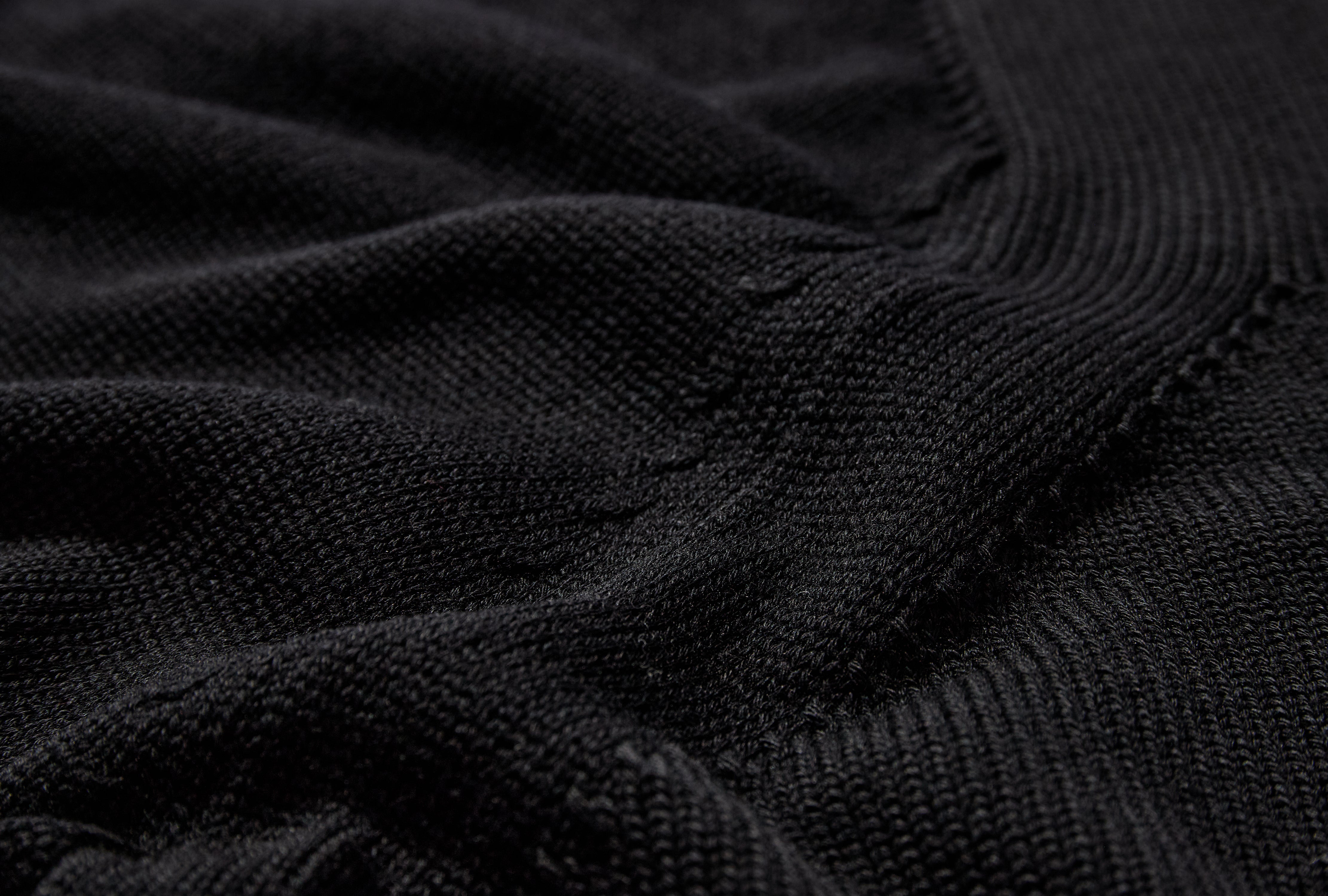 SOLID WOOL TENJIKU SIGNATURE CREW NECK BN-26FM-055 Black
