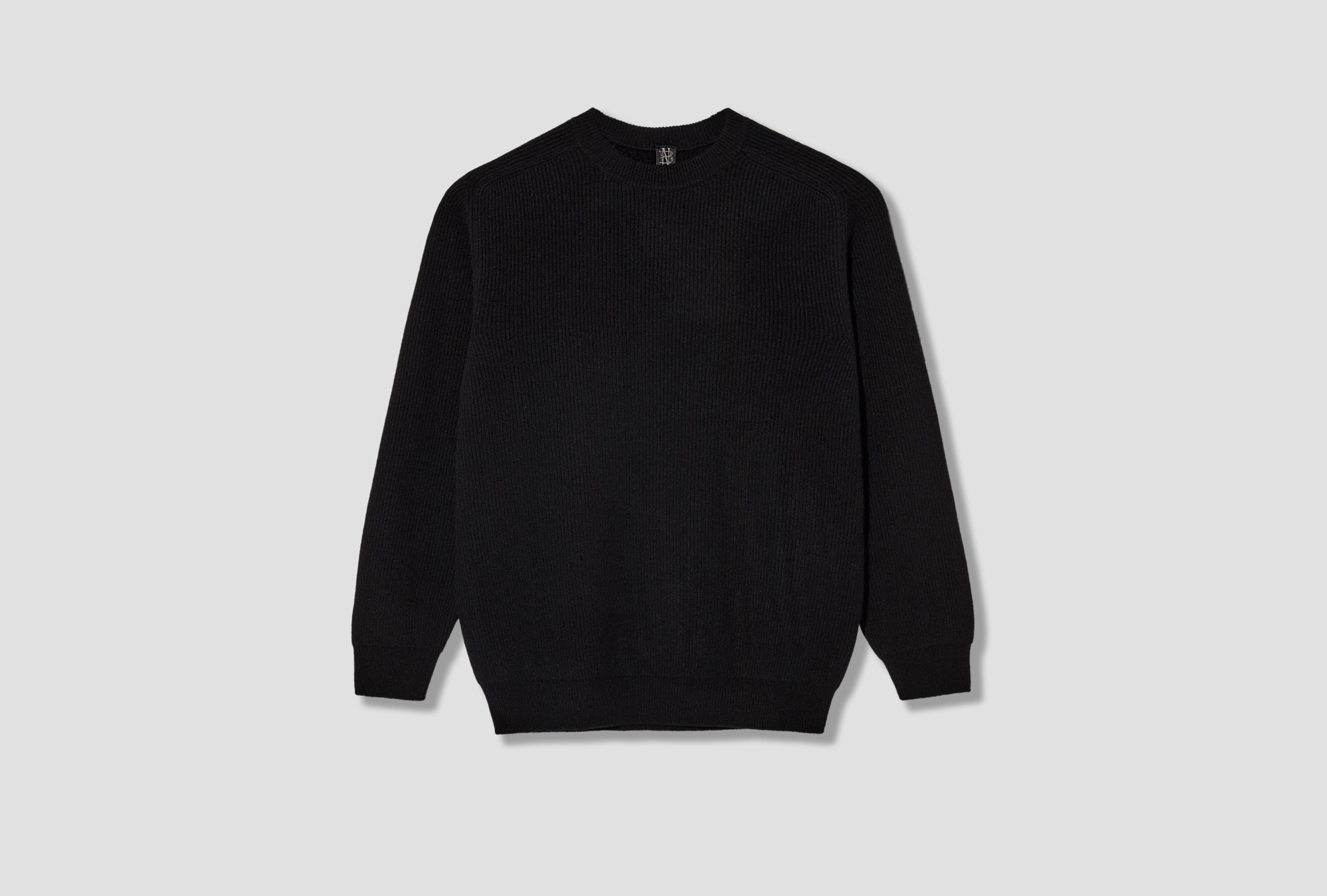 INNOCENT CASHMERE RIB CREW NECK BN-FE-007 Black
