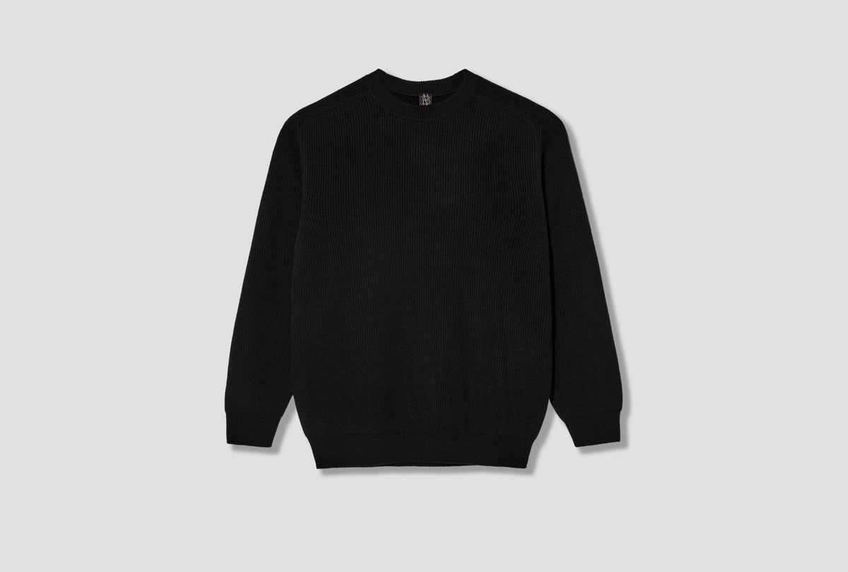 INNOCENT CASHMERE RIB CREW NECK BN-FE-007 Black