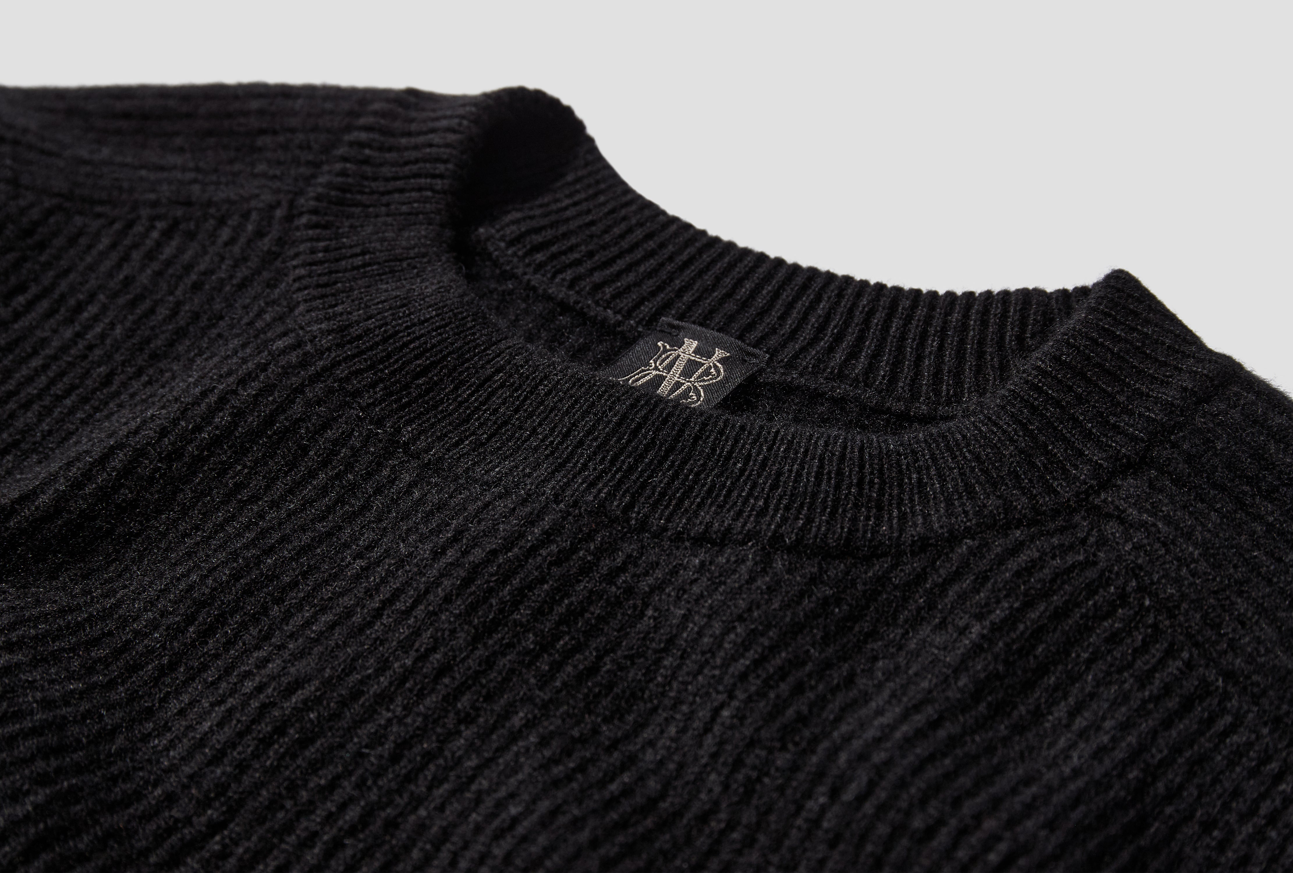 INNOCENT CASHMERE RIB CREW NECK BN-FE-007 Black