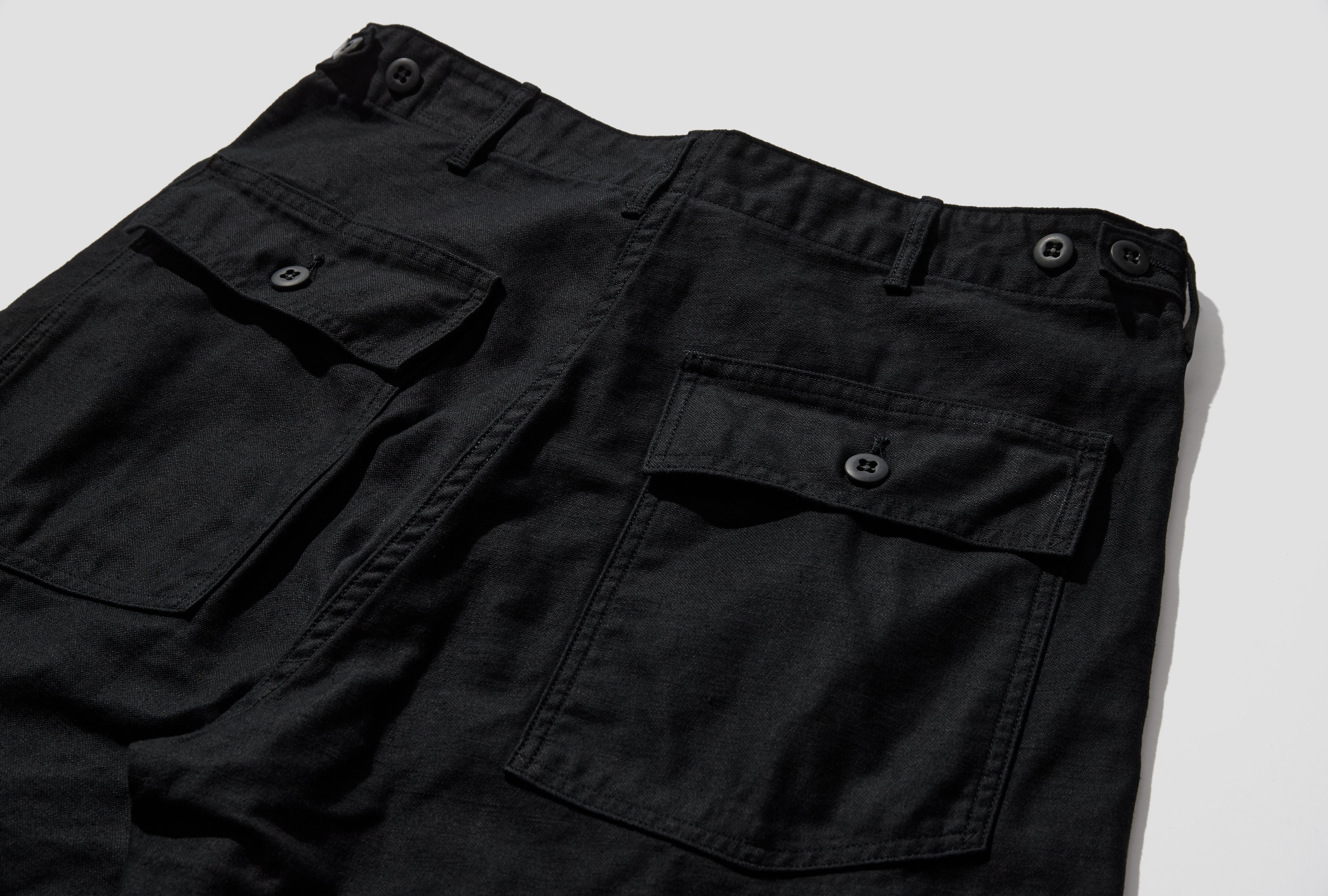 U.S ARMY FATIGUE PANTS - REVERSE SATEEN 01-5002-J61 Black
