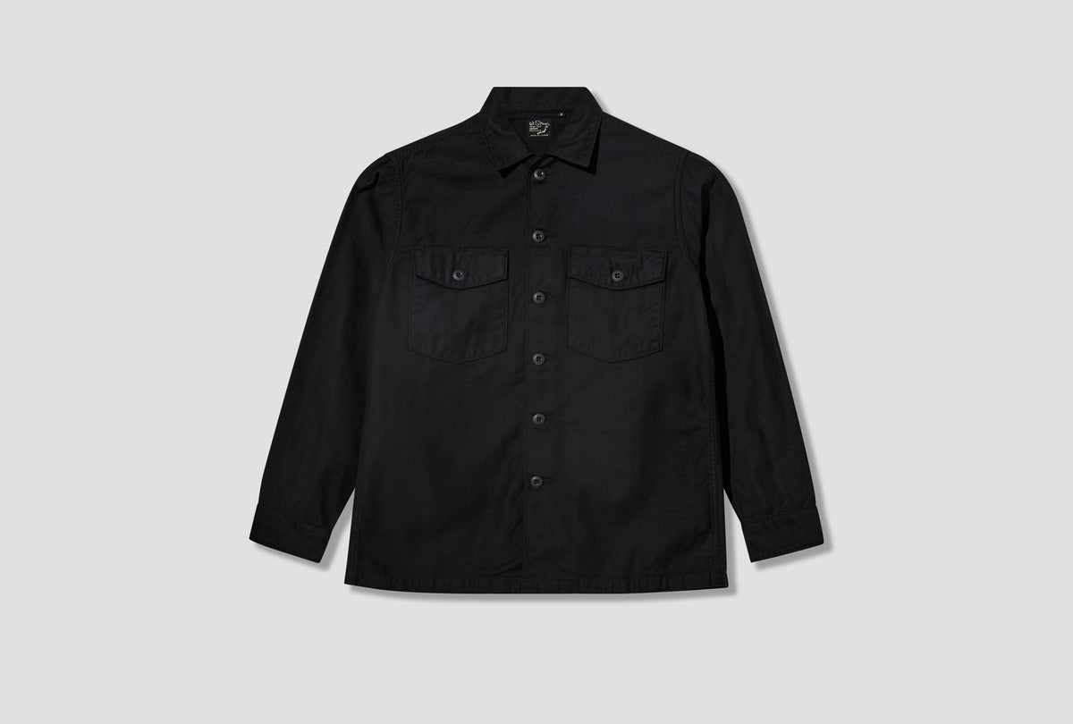 U.S ARMY UTILITY SHIRT - REVERSE SATEEN 03-8045-J61 Black