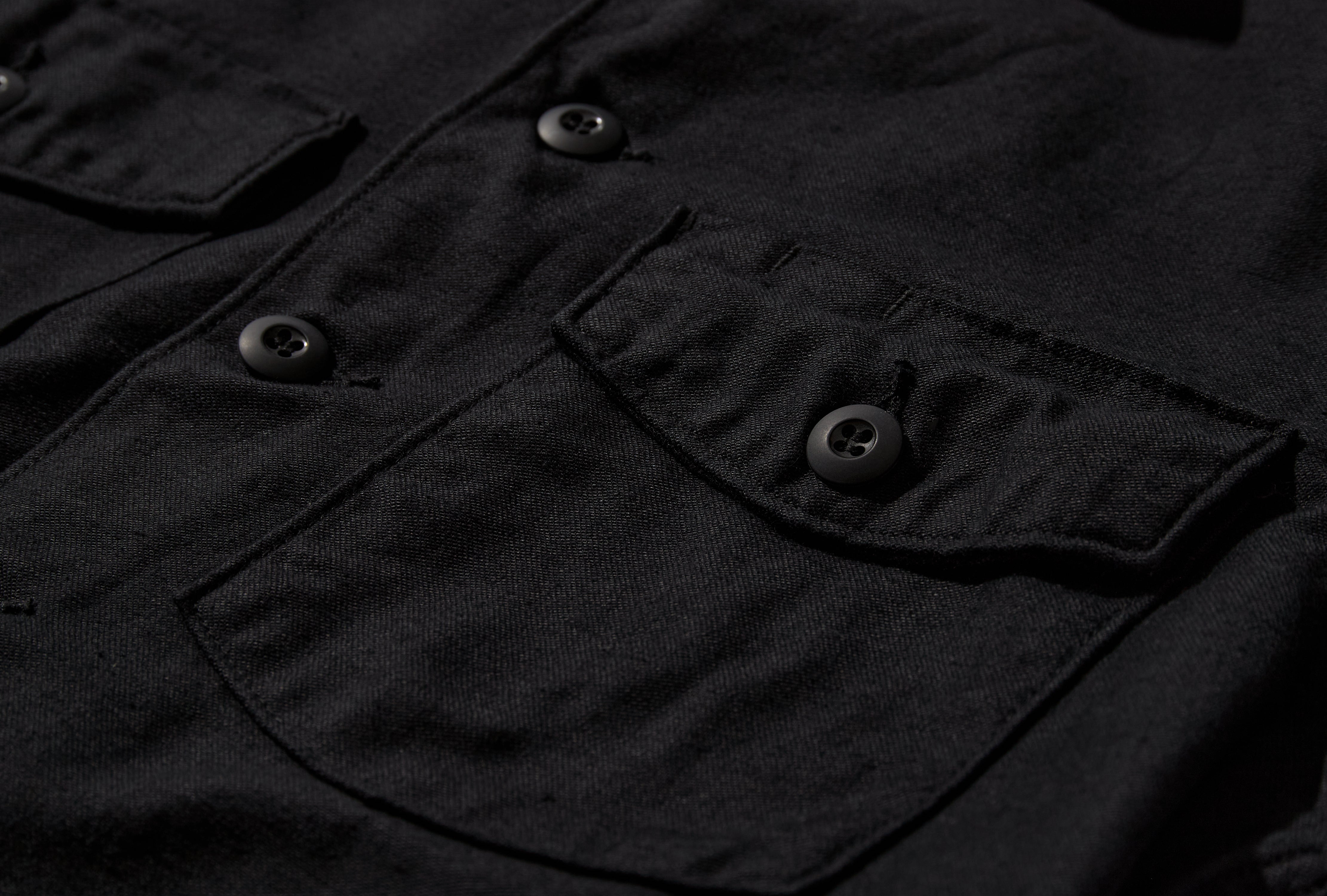 U.S ARMY UTILITY SHIRT - REVERSE SATEEN 03-8045-J61 Black