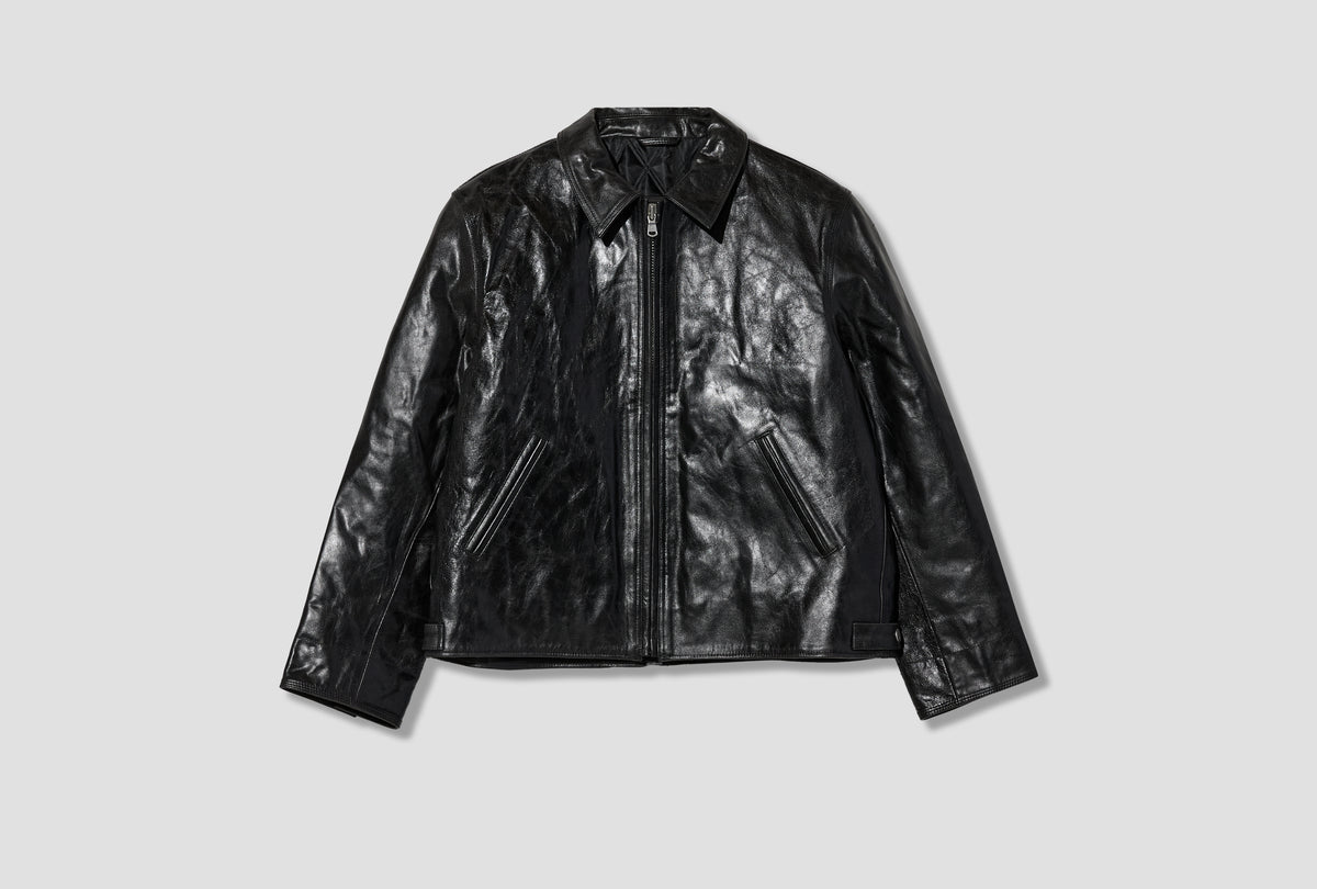 GARAGE JACKET LEATHER 115830 Black