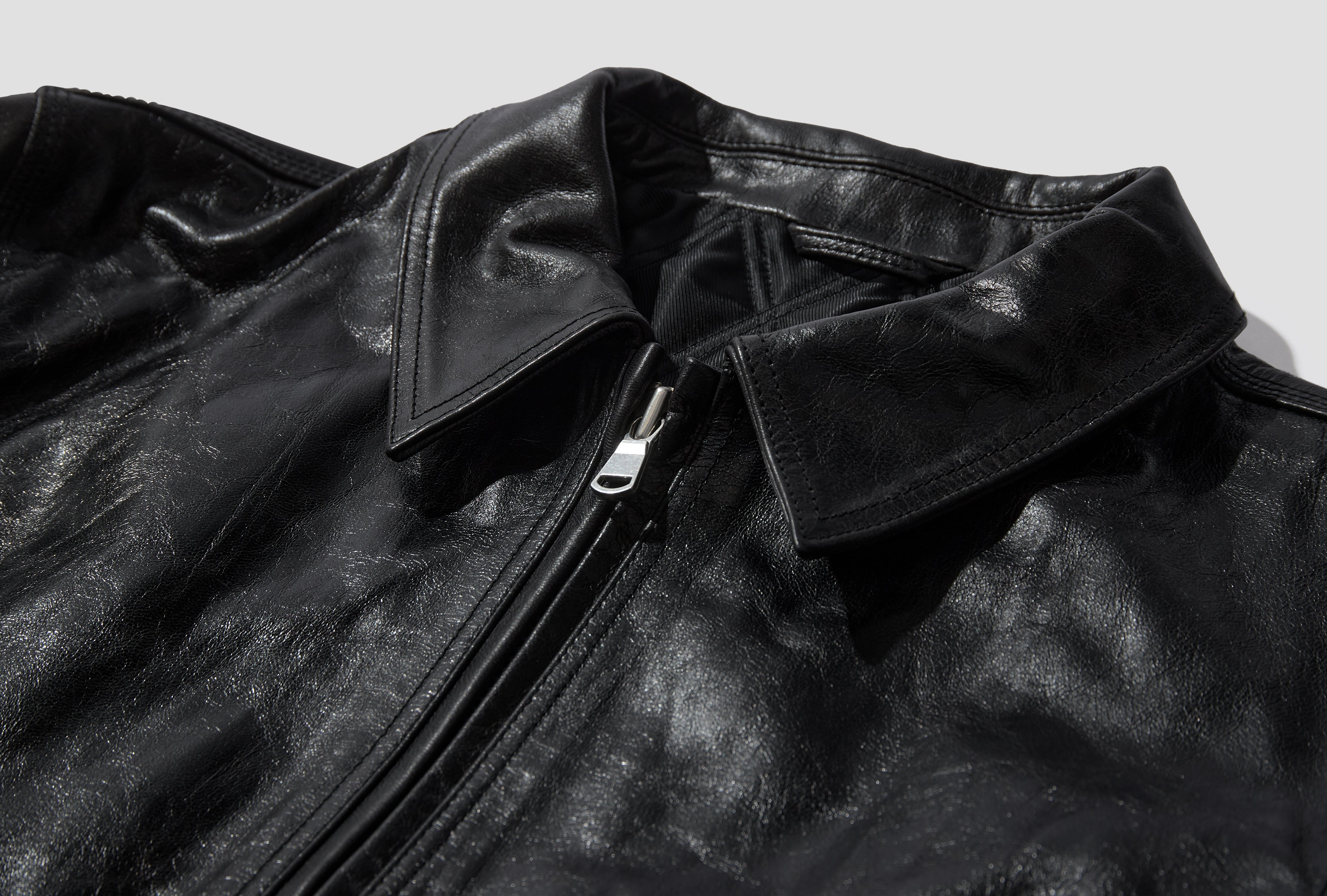 GARAGE JACKET LEATHER 115830 Black