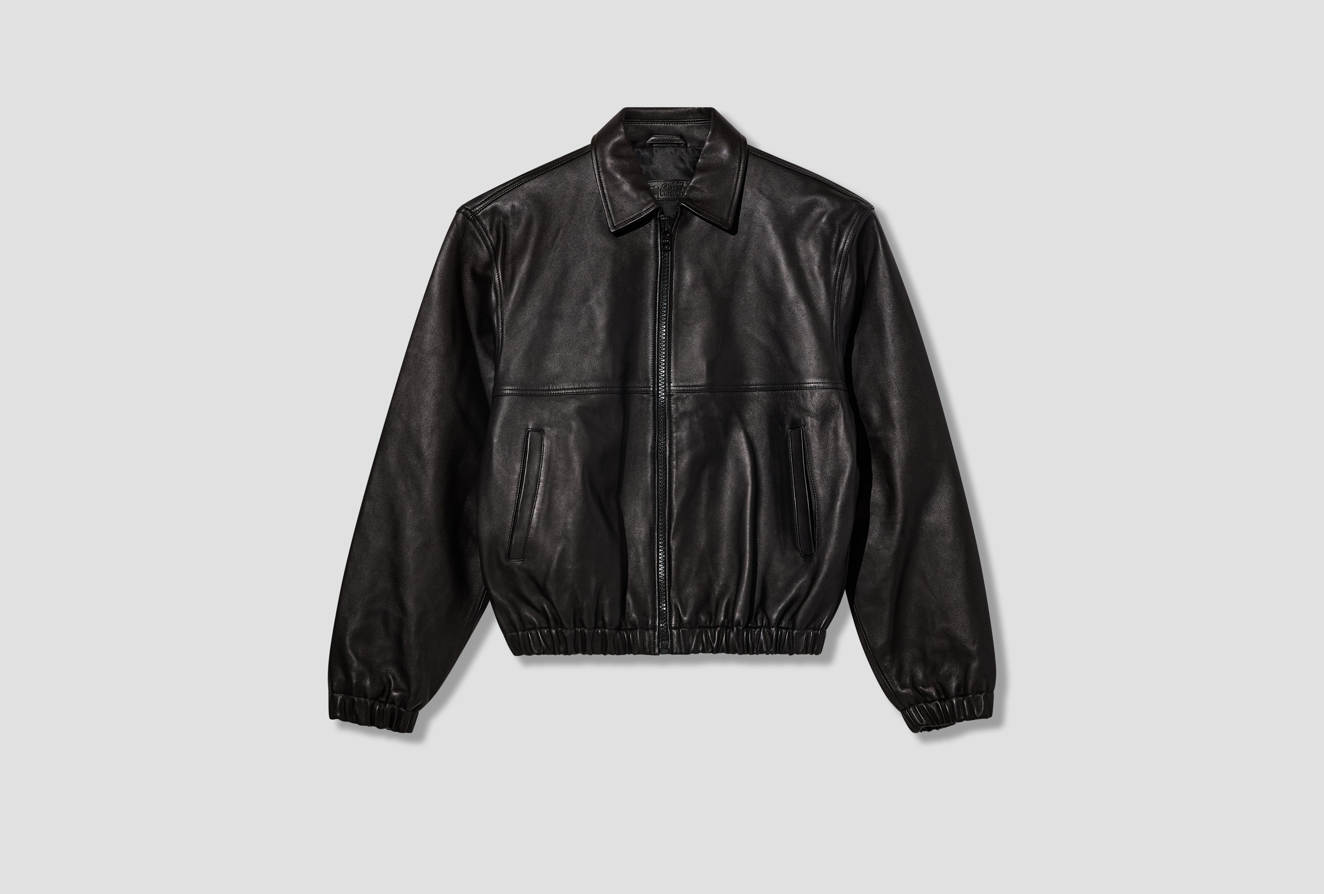 LEATHER WORK JACKET 115938 Black