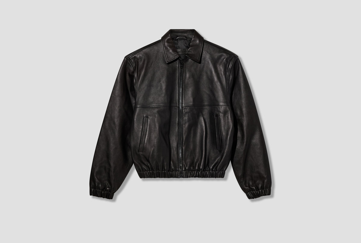 LEATHER WORK JACKET 115938 Black