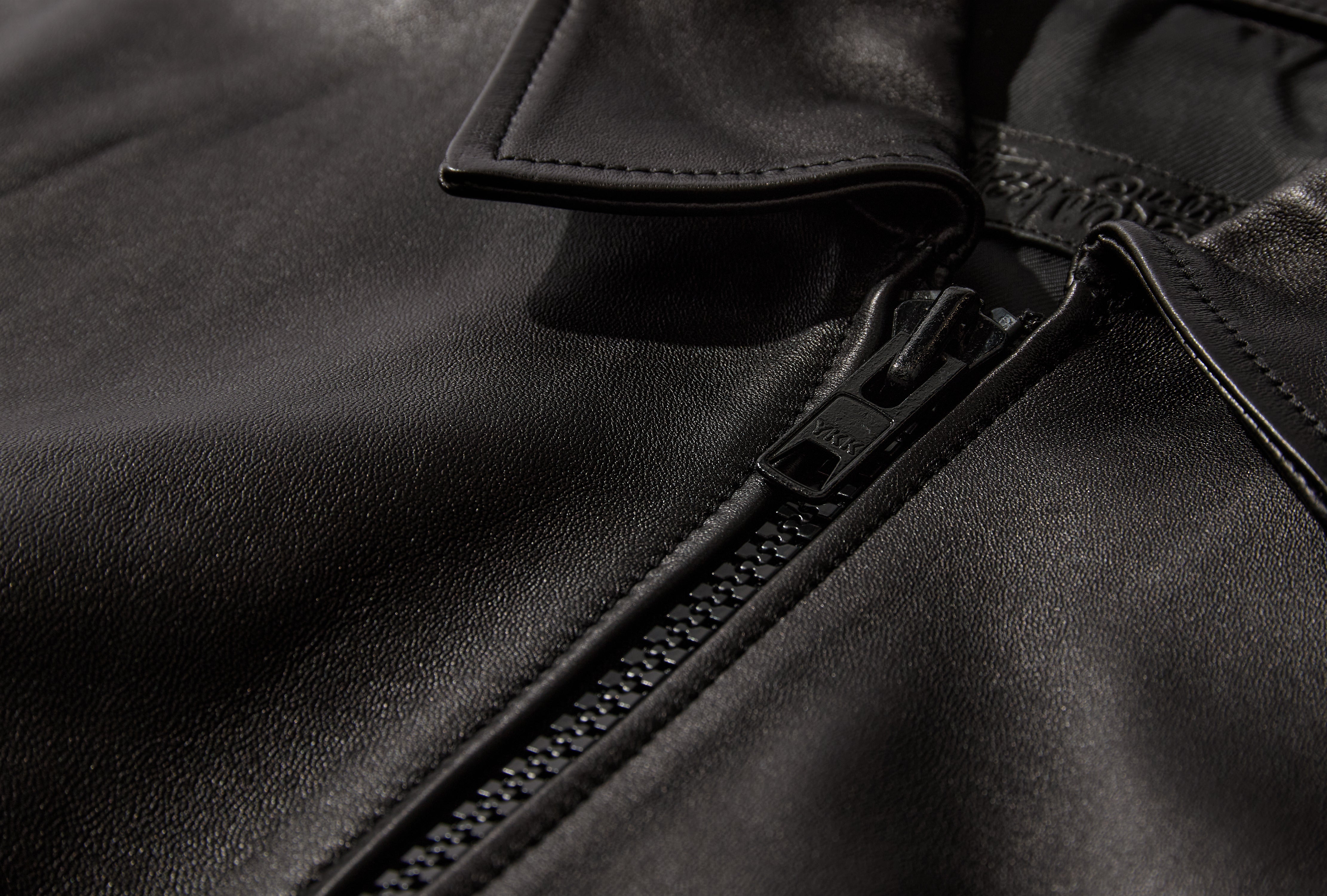 LEATHER WORK JACKET 115938 Black