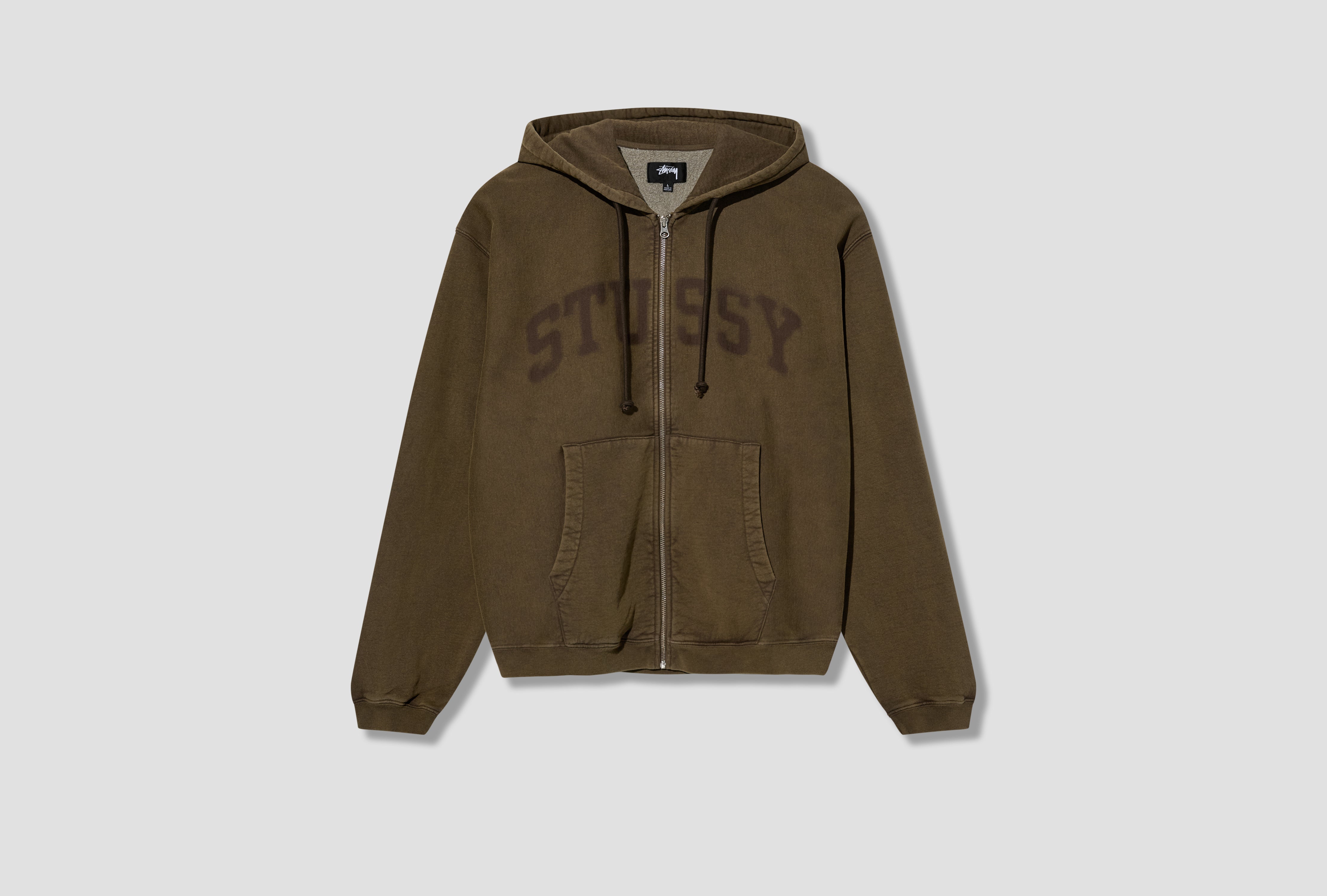 FADED GRAPHIC ZIP HOOD 118553 Olive