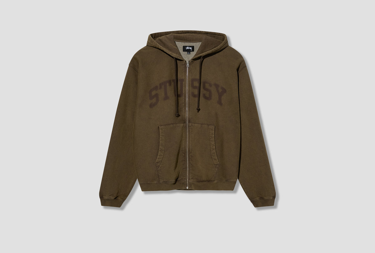 FADED GRAPHIC ZIP HOOD 118553 Olive