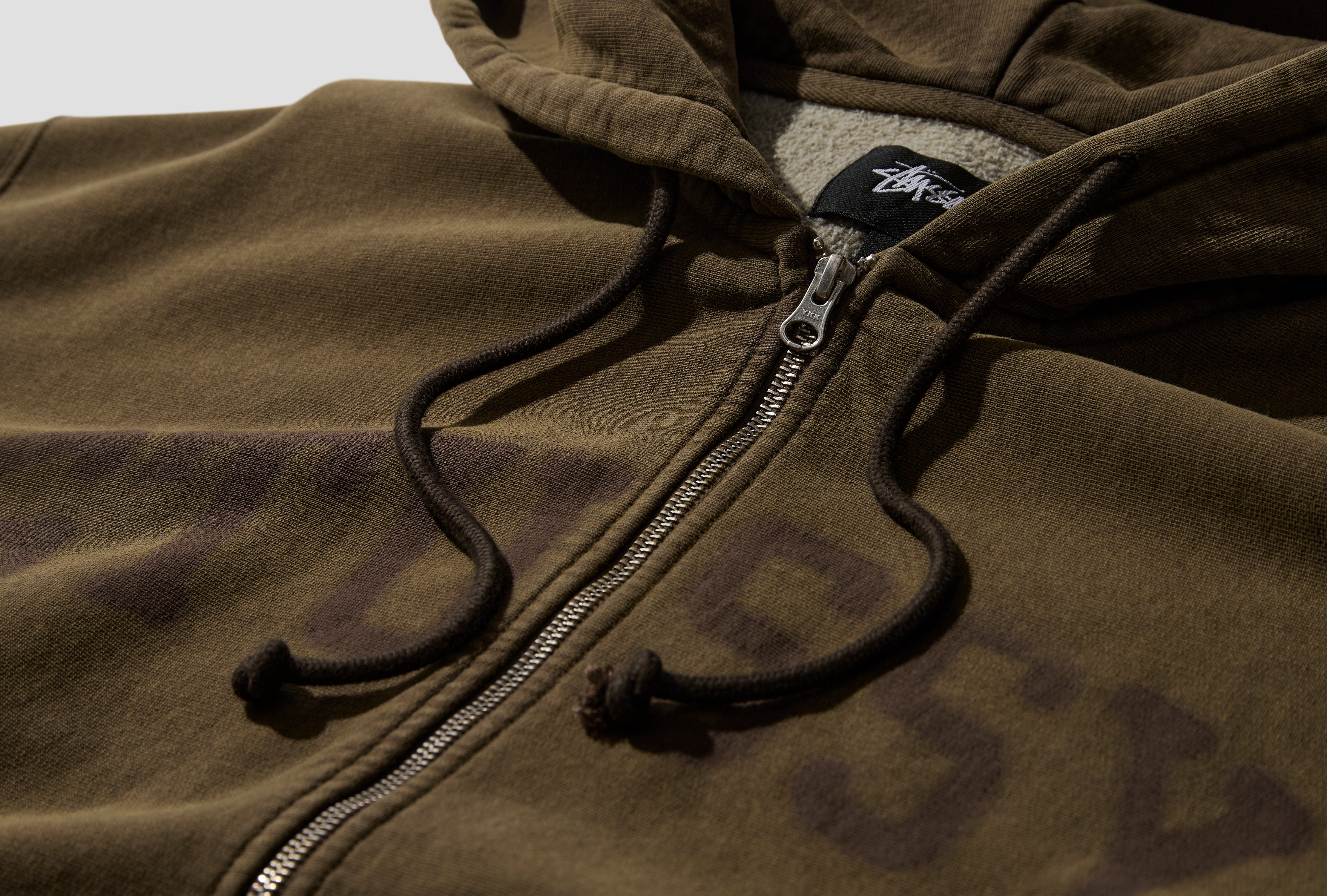FADED GRAPHIC ZIP HOOD 118553 Olive