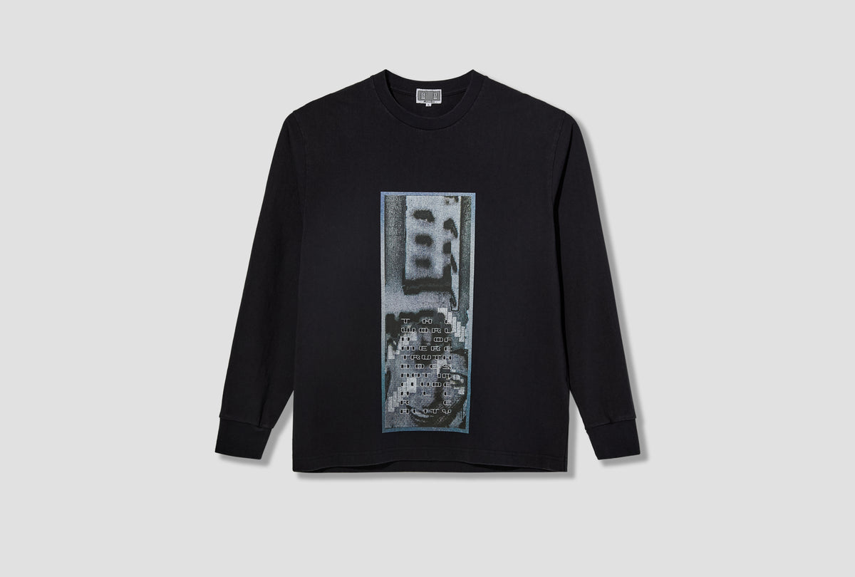 WASHED AS MERE REALITY LONG SLEEVE T CES30LT01 Black